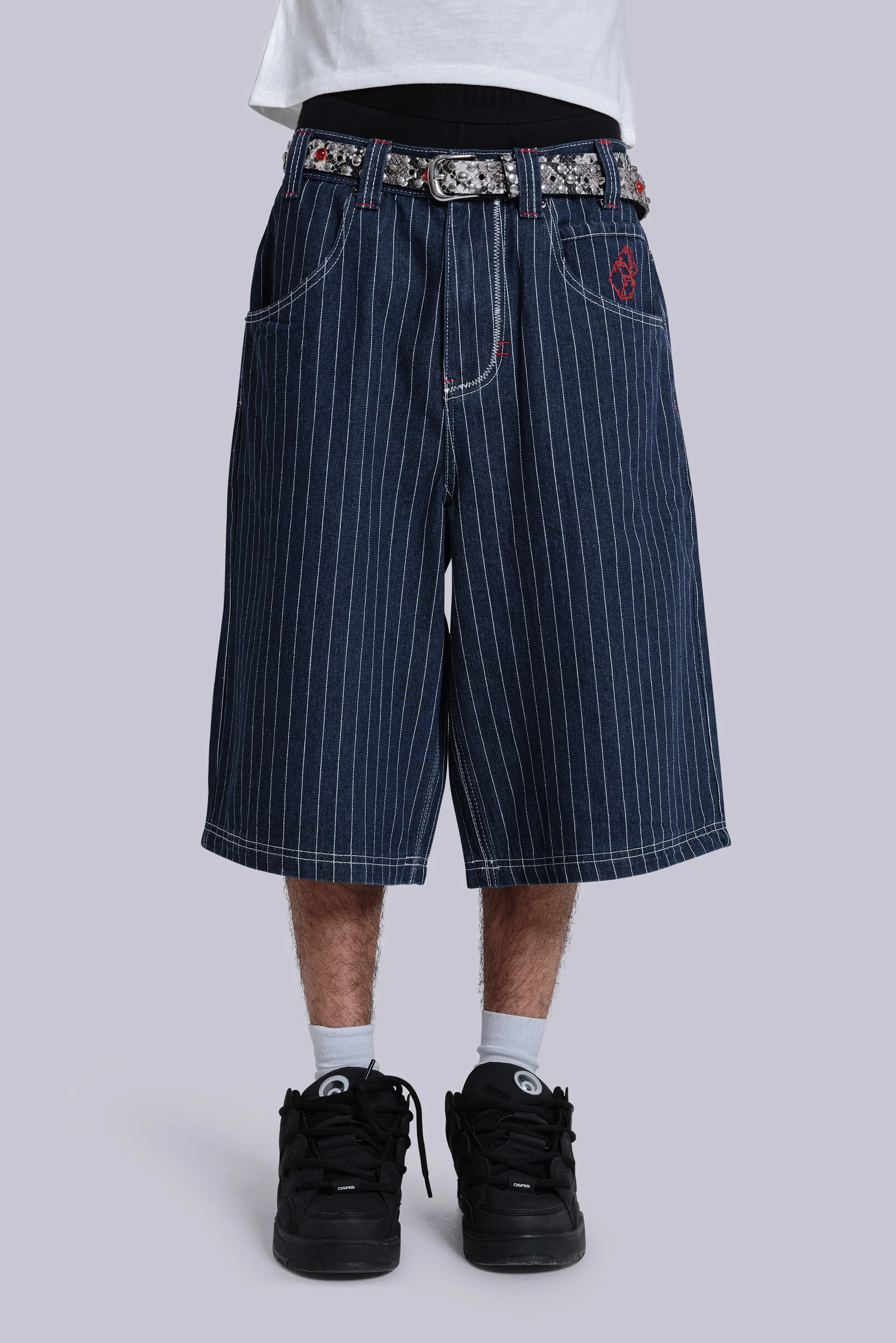Ollie Pinstripe Jorts - Image 7
