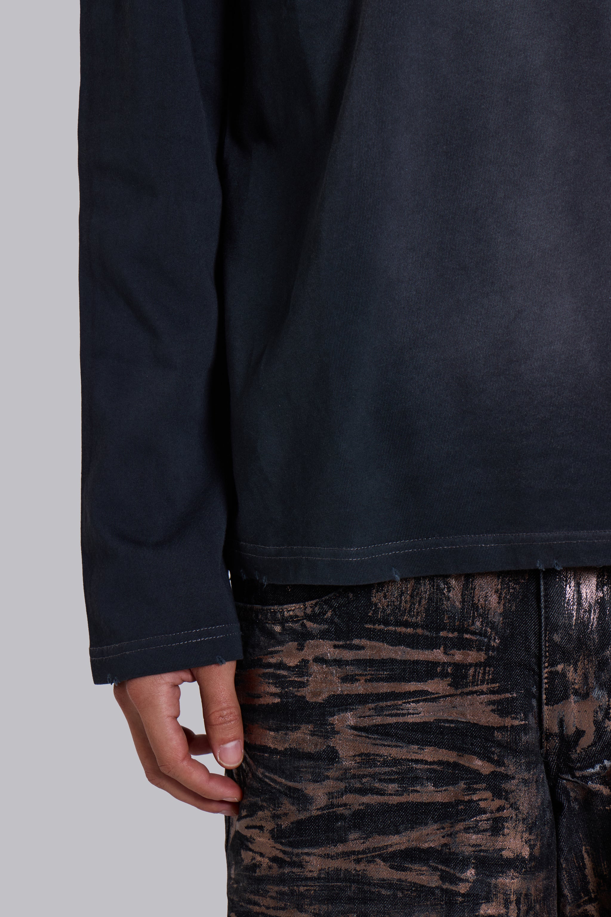 Opaque Navy LS Top - Image 6