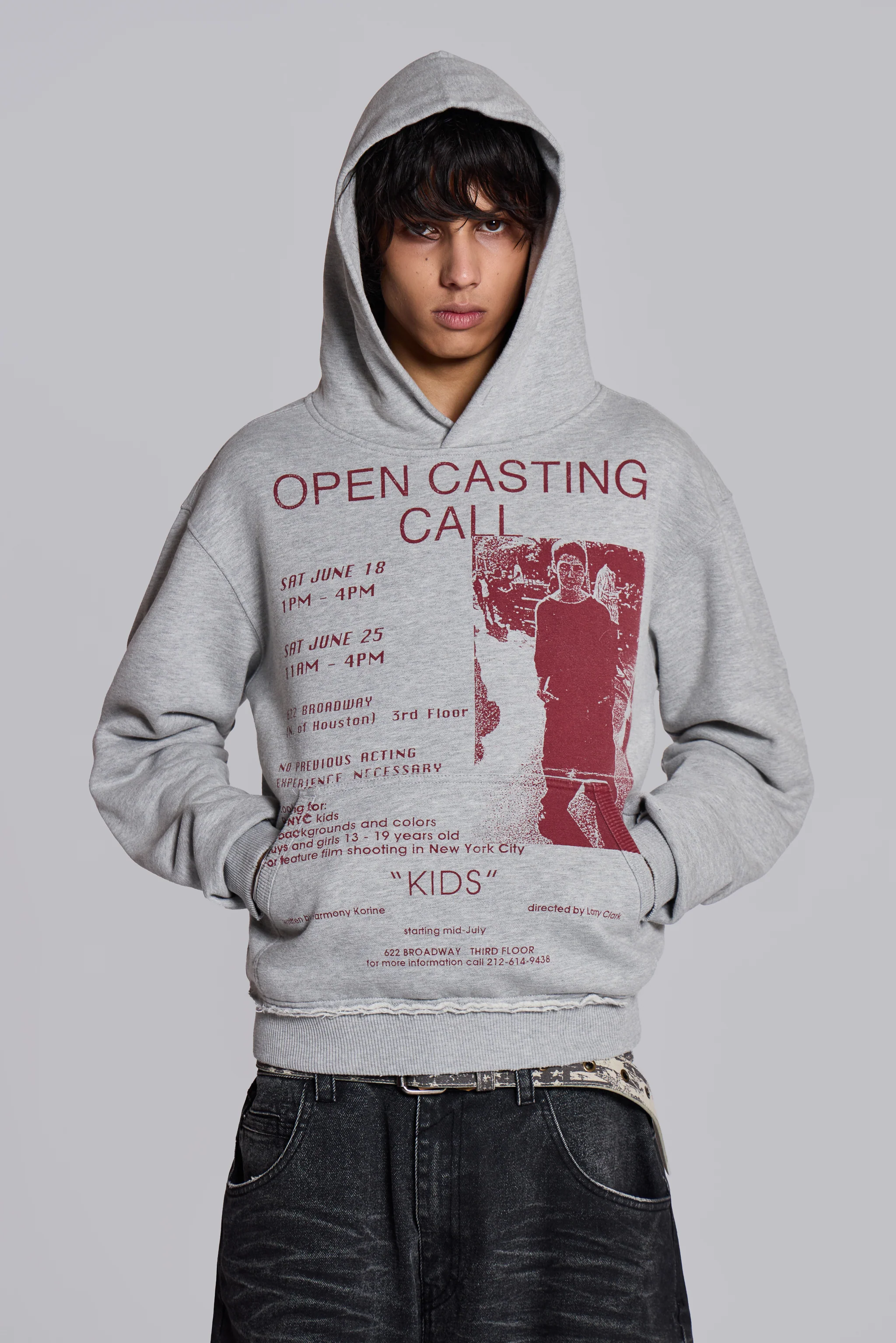 Open Casting Grey Marl Hoodie - Image 9
