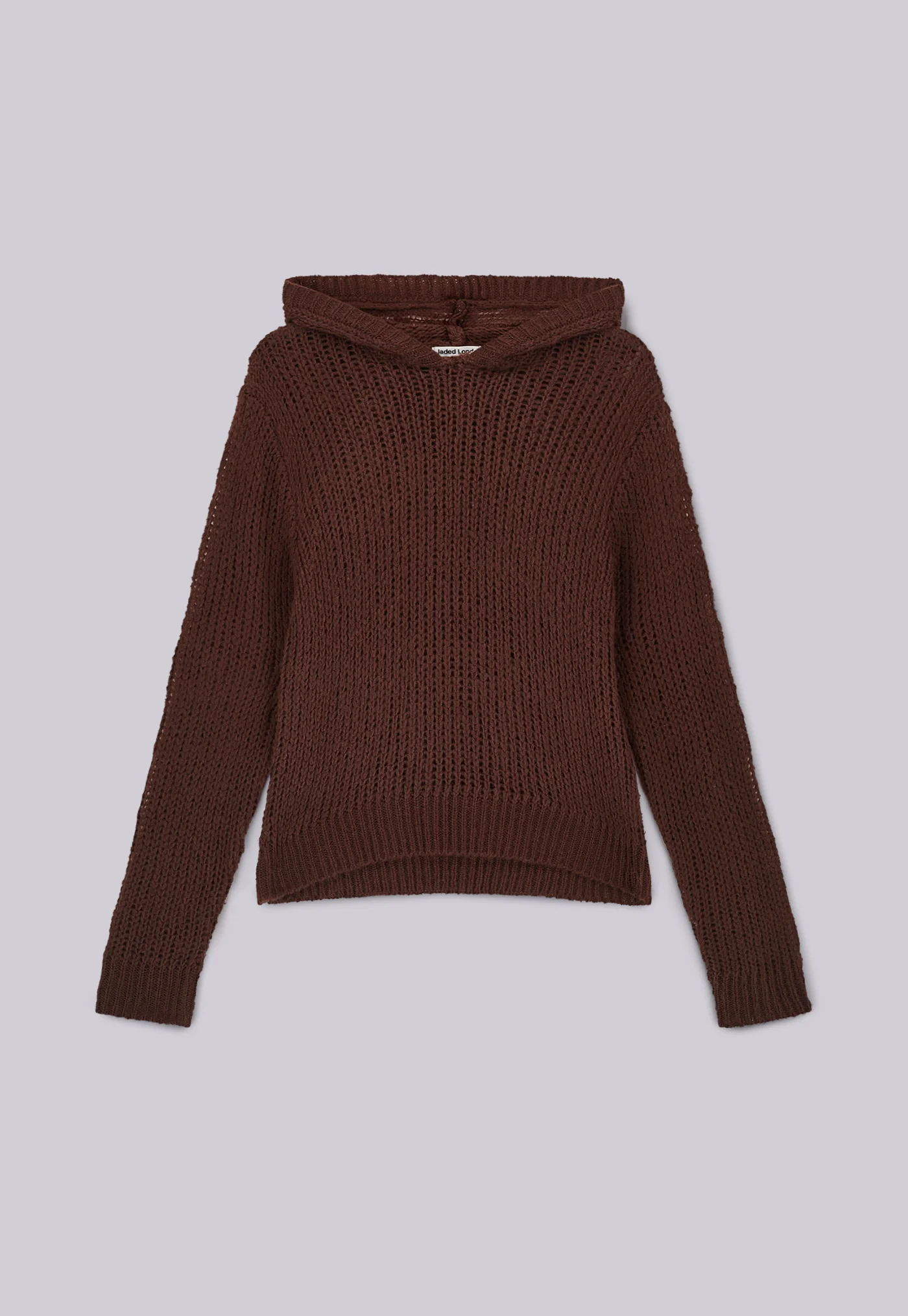Open Gauge Knit Hoodie - Image 3