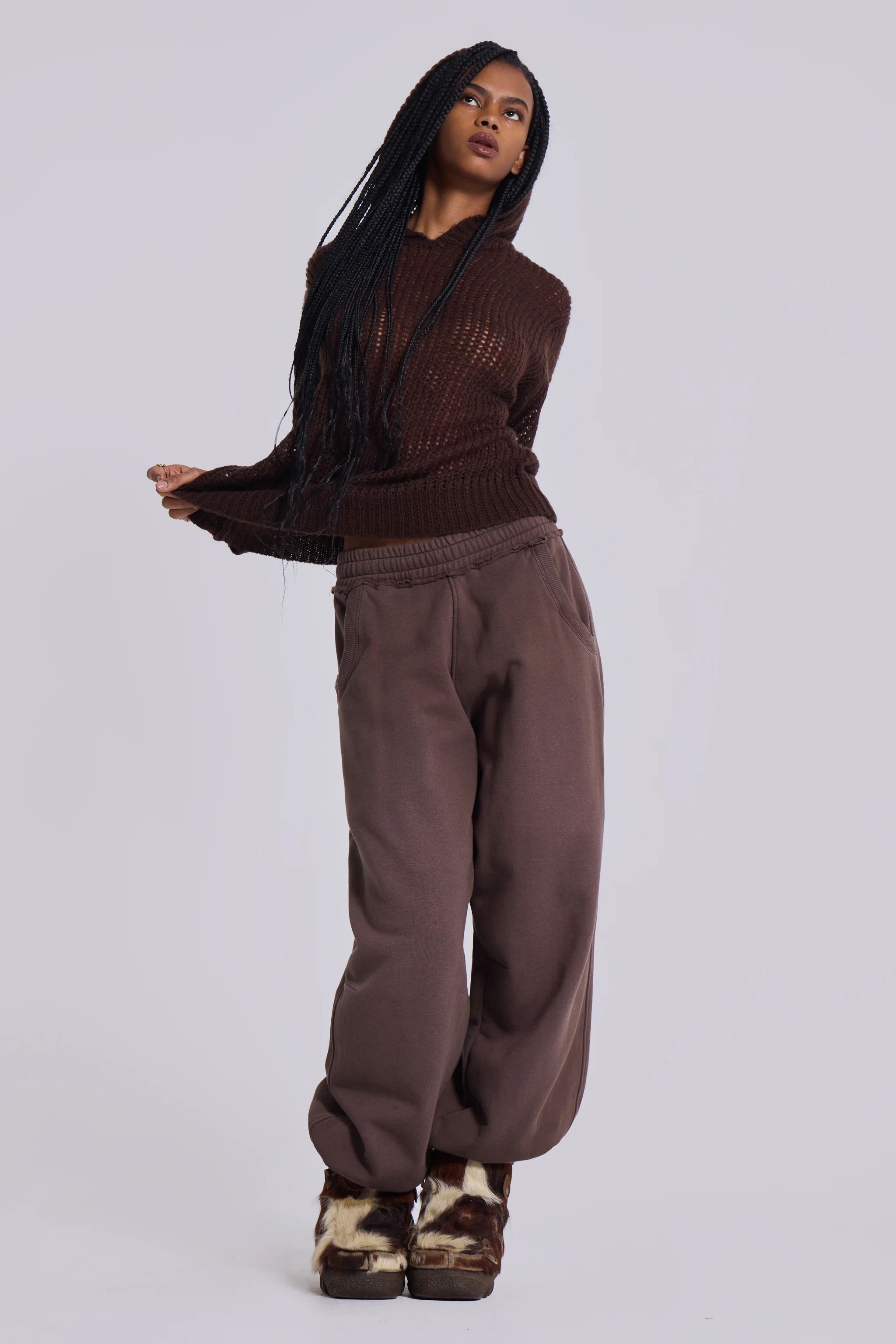 Open Gauge Knit Hoodie - Image 7