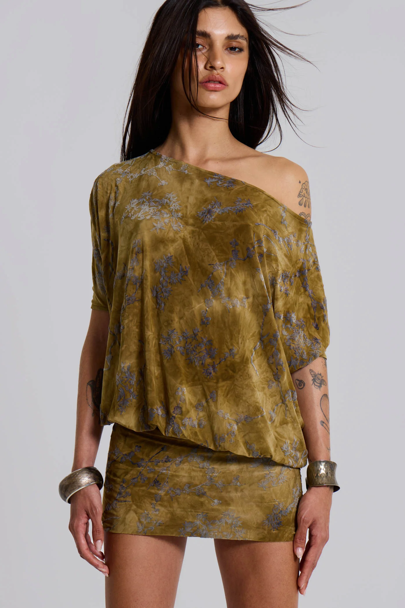 Ophidian Devore Backless Mini Dress - Image 2