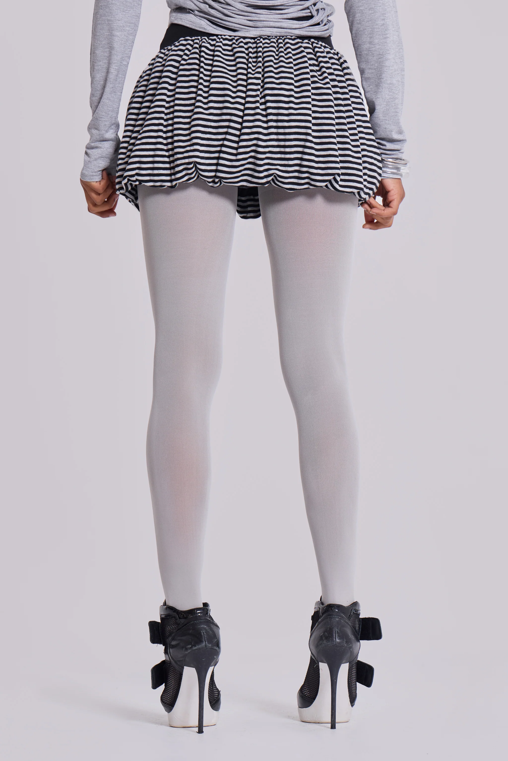 Orla Striped Puffball Mini Skirt - Image 7