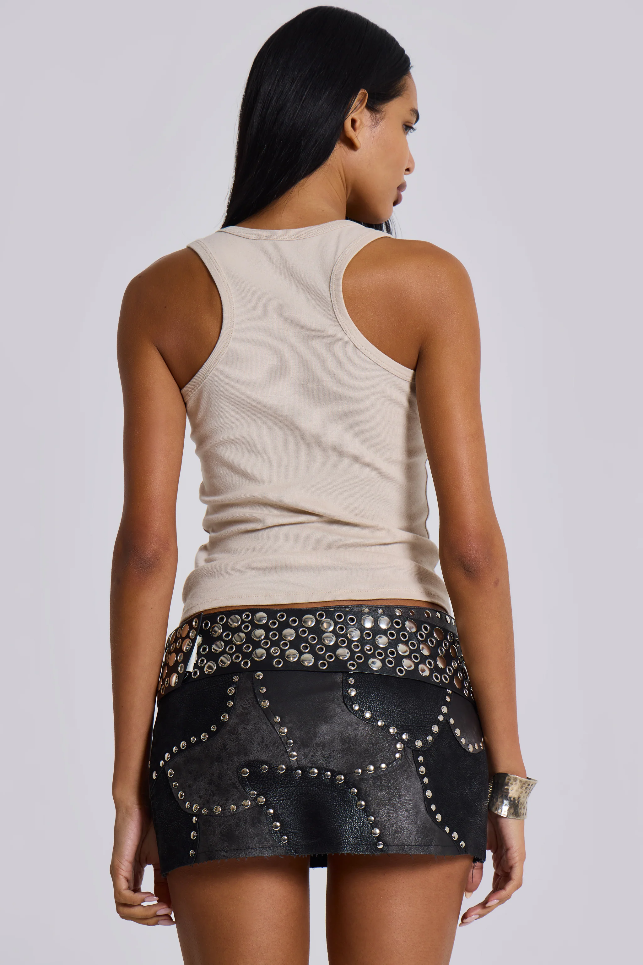 Osmium Studded Belt In Black - Image 11