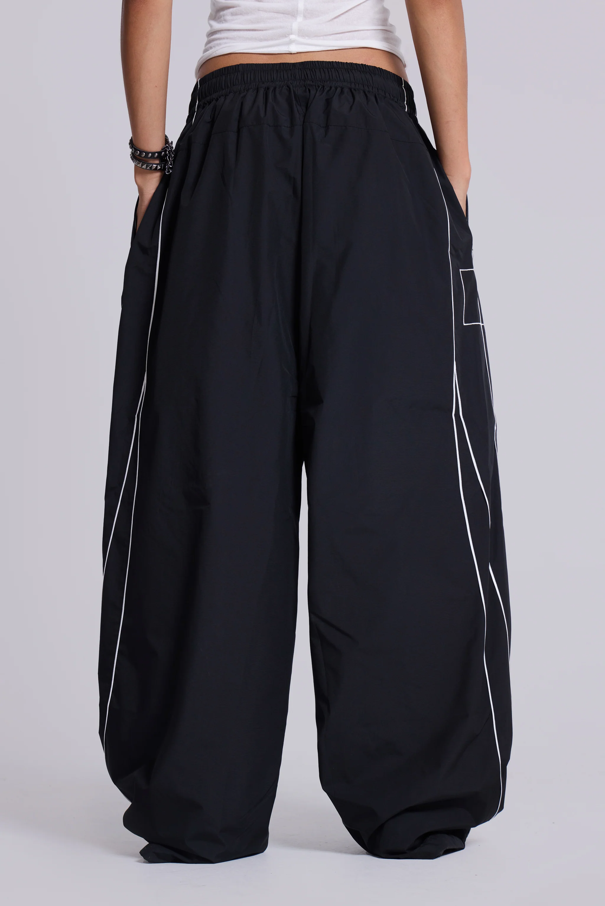 P.O.A. Black Vapor Tracksuit Bottoms - Image 4