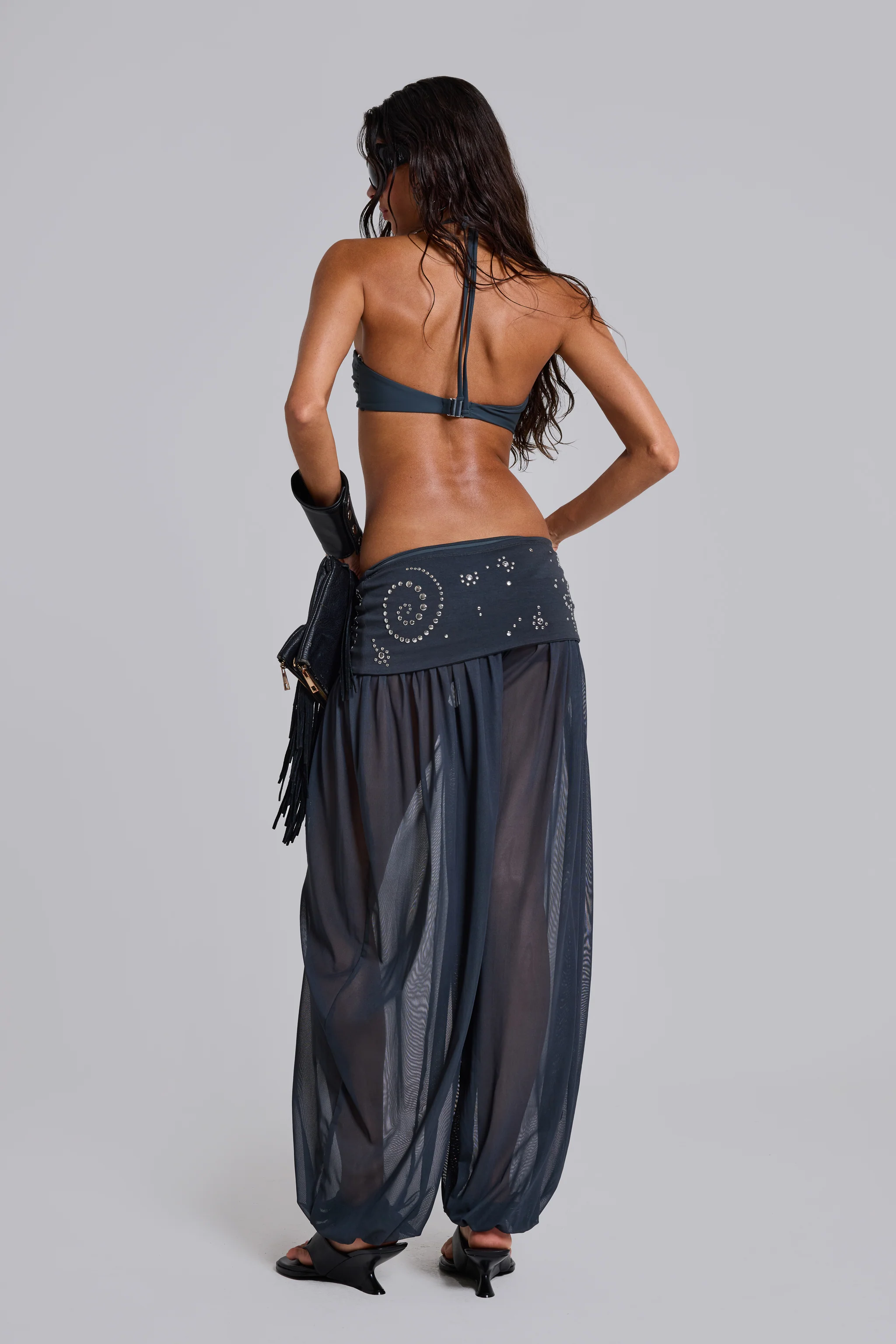 Pelagia Foldover Studded Balloon Trousers - Image 6