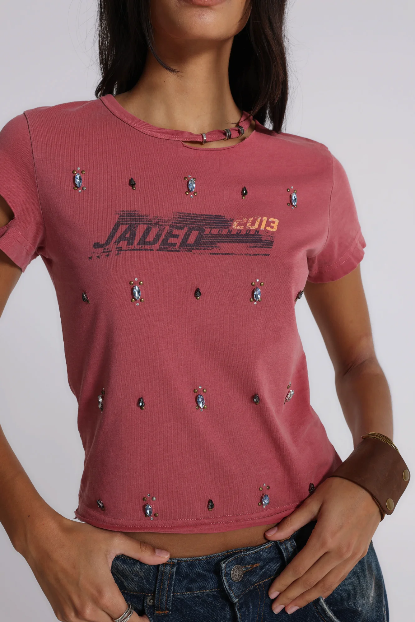 Rally Distressed Embellished Tee - Image 3