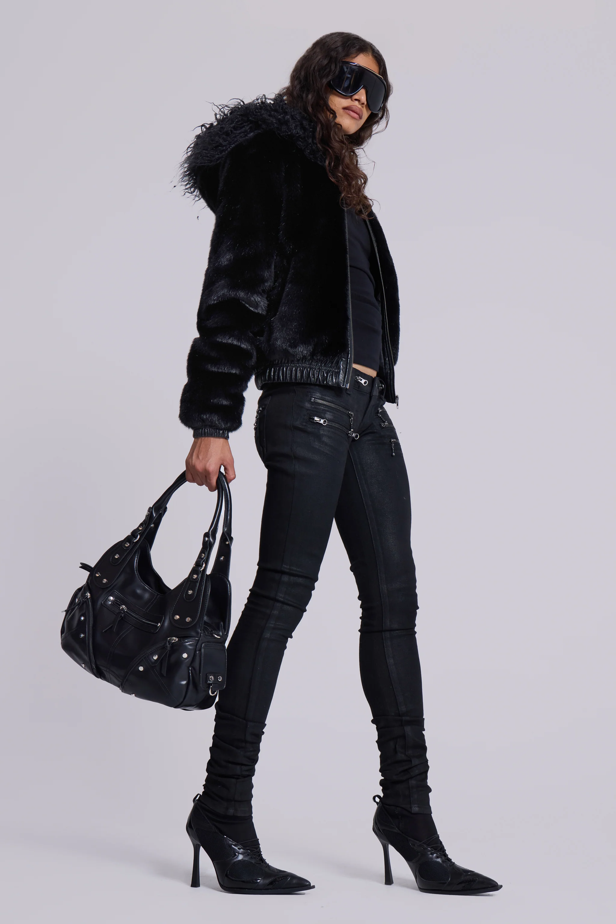 Raven Faux Fur Jacket - Image 3