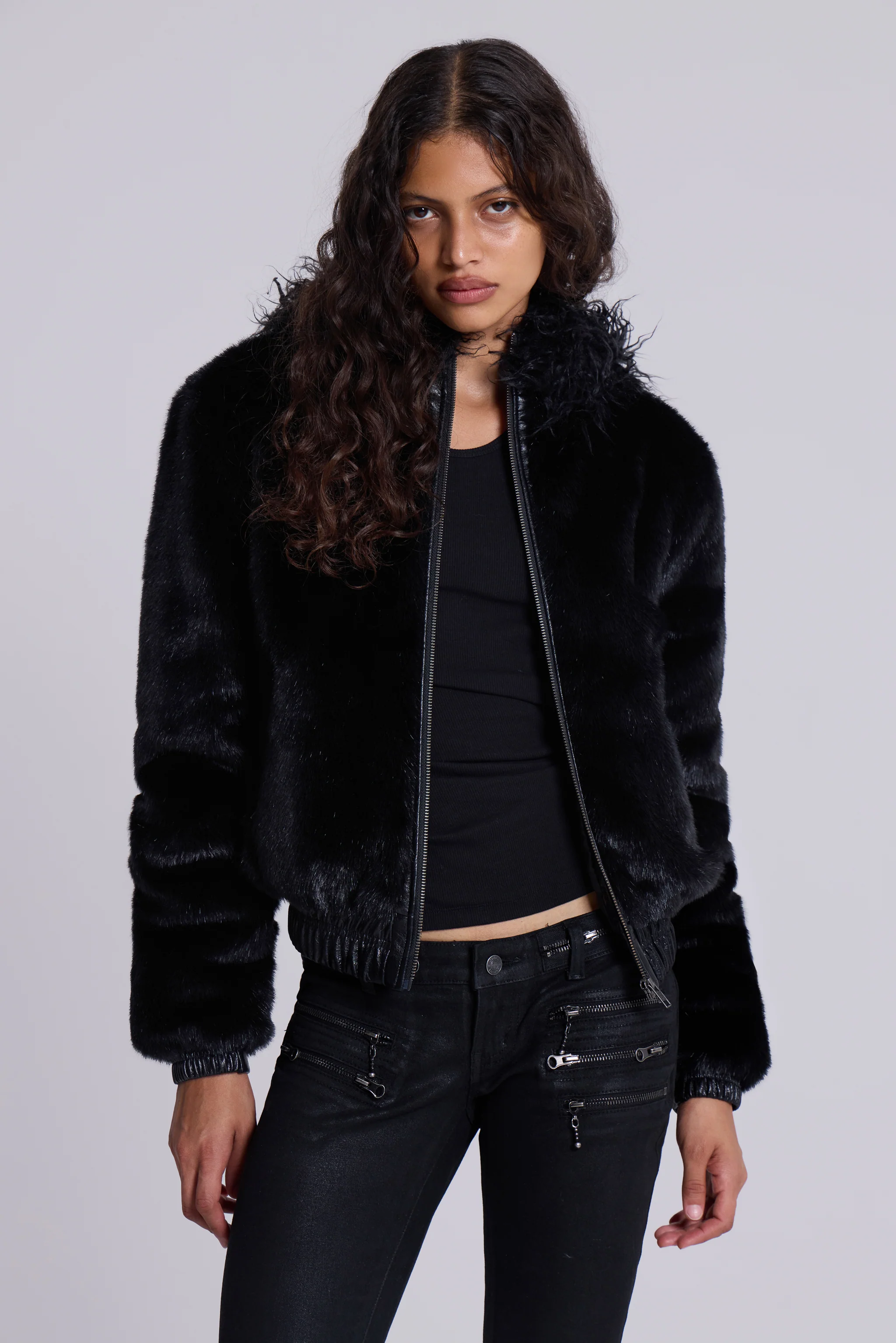 Raven Faux Fur Jacket - Image 4