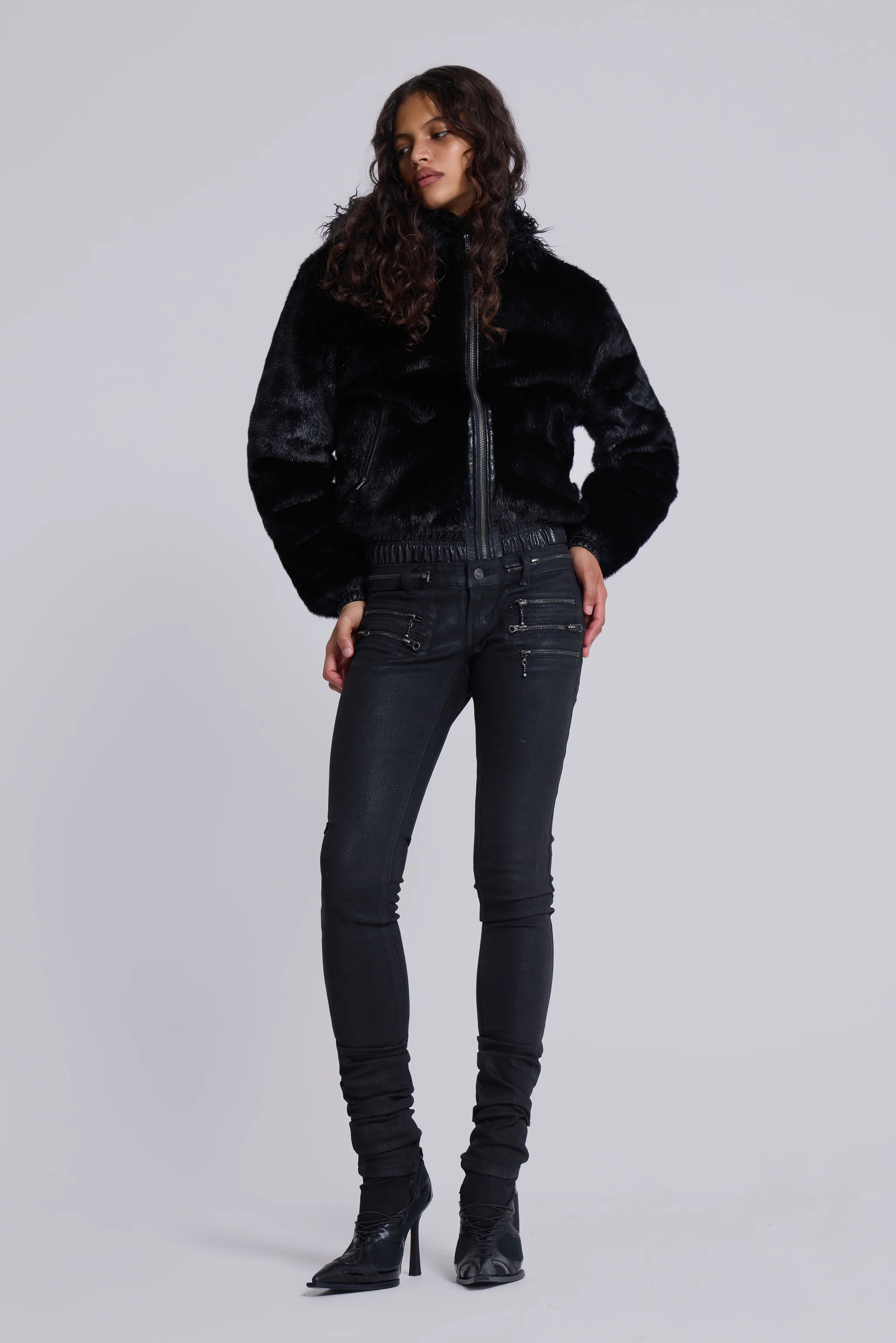 Raven Faux Fur Jacket - Image 8