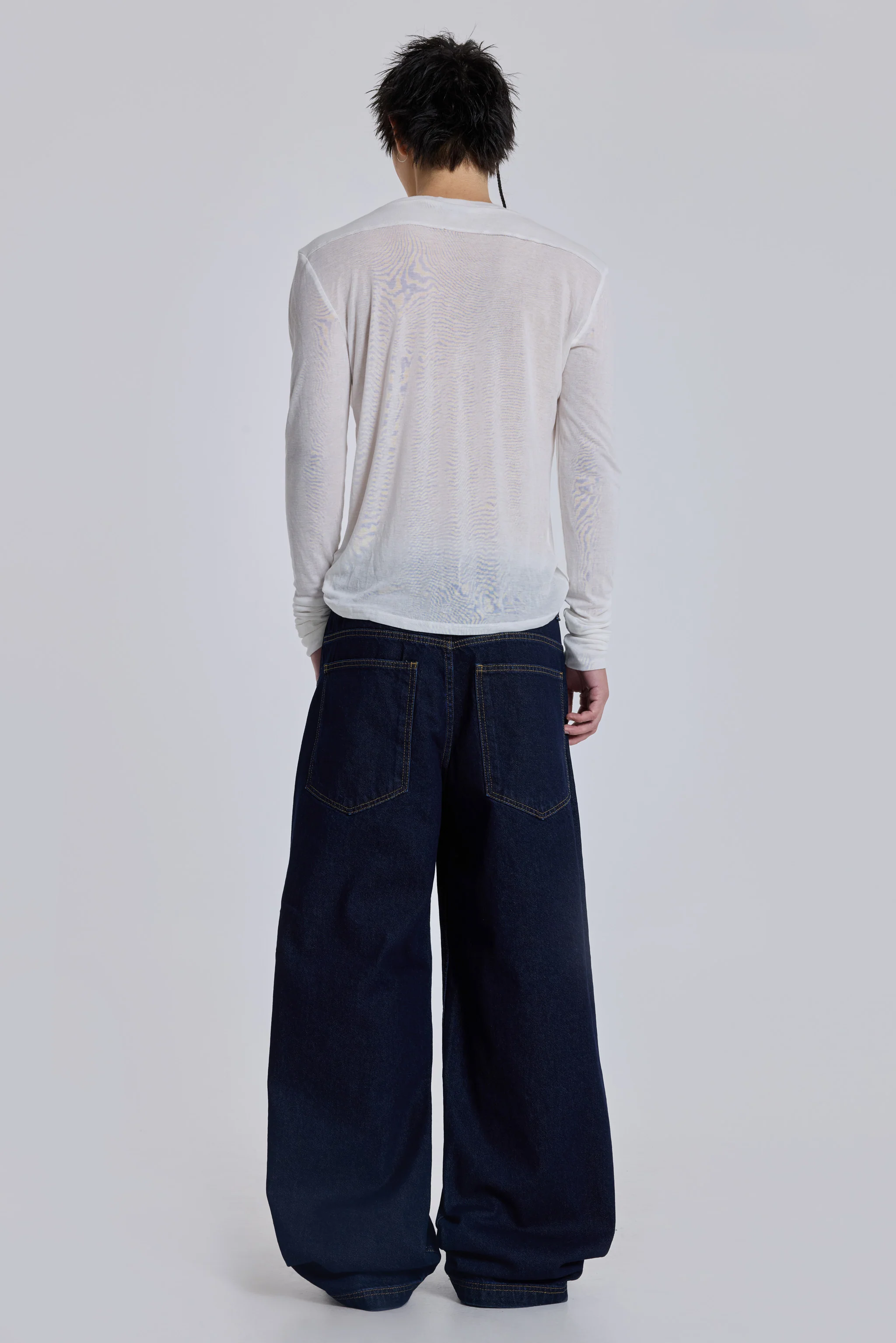 Indigo Low Rise Colossus Baggy Jeans - Image 3