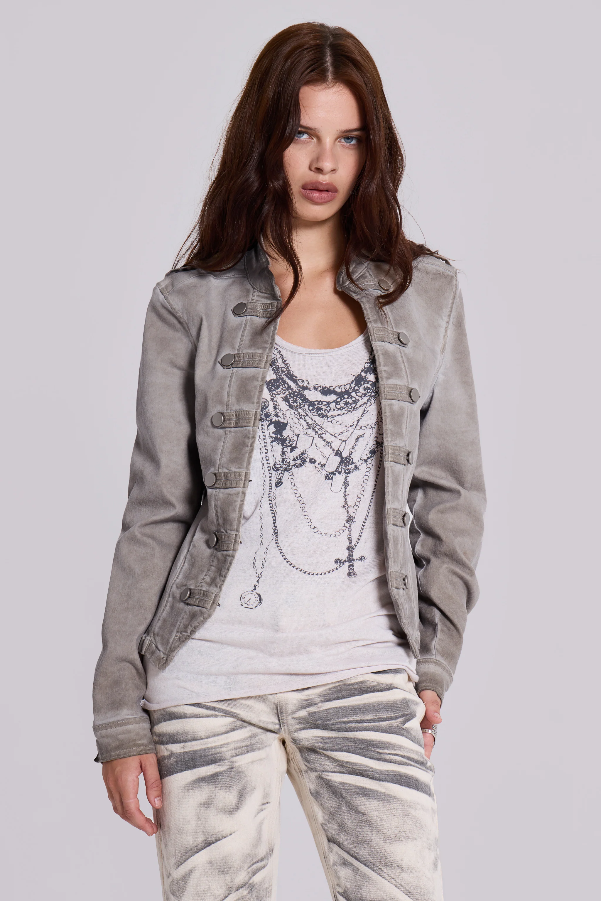 Rebel Military Jacket in Clay - Image 4