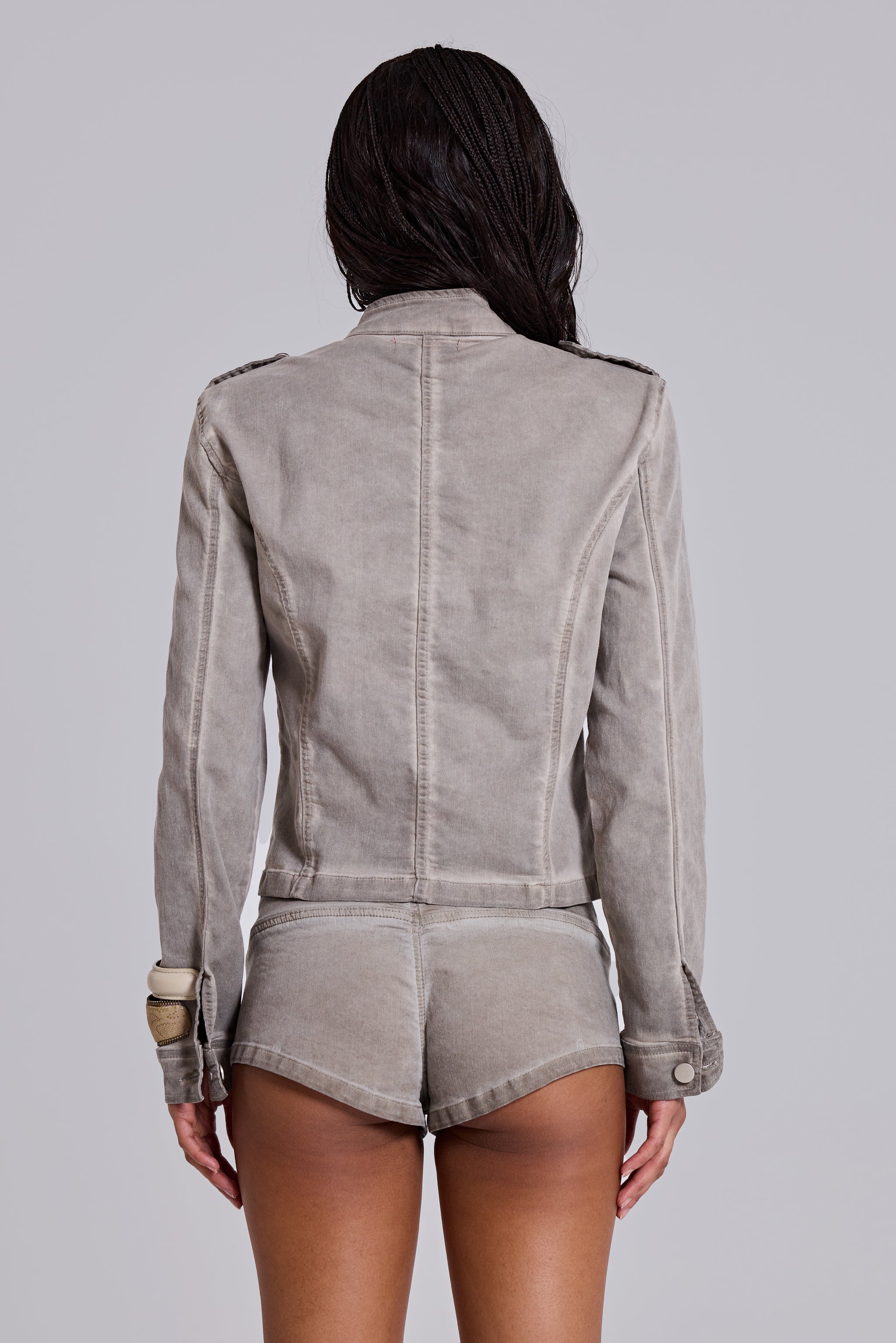 Rebel Military Jacket in Clay - Image 9