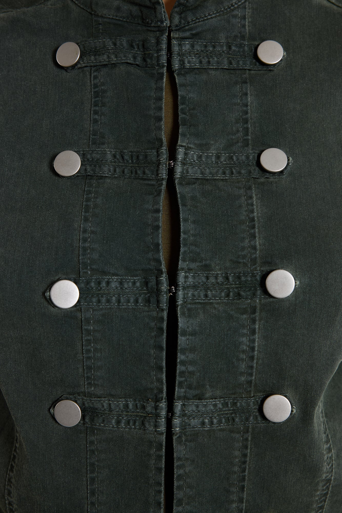 Rebel Military Jacket in Khaki - Image 3