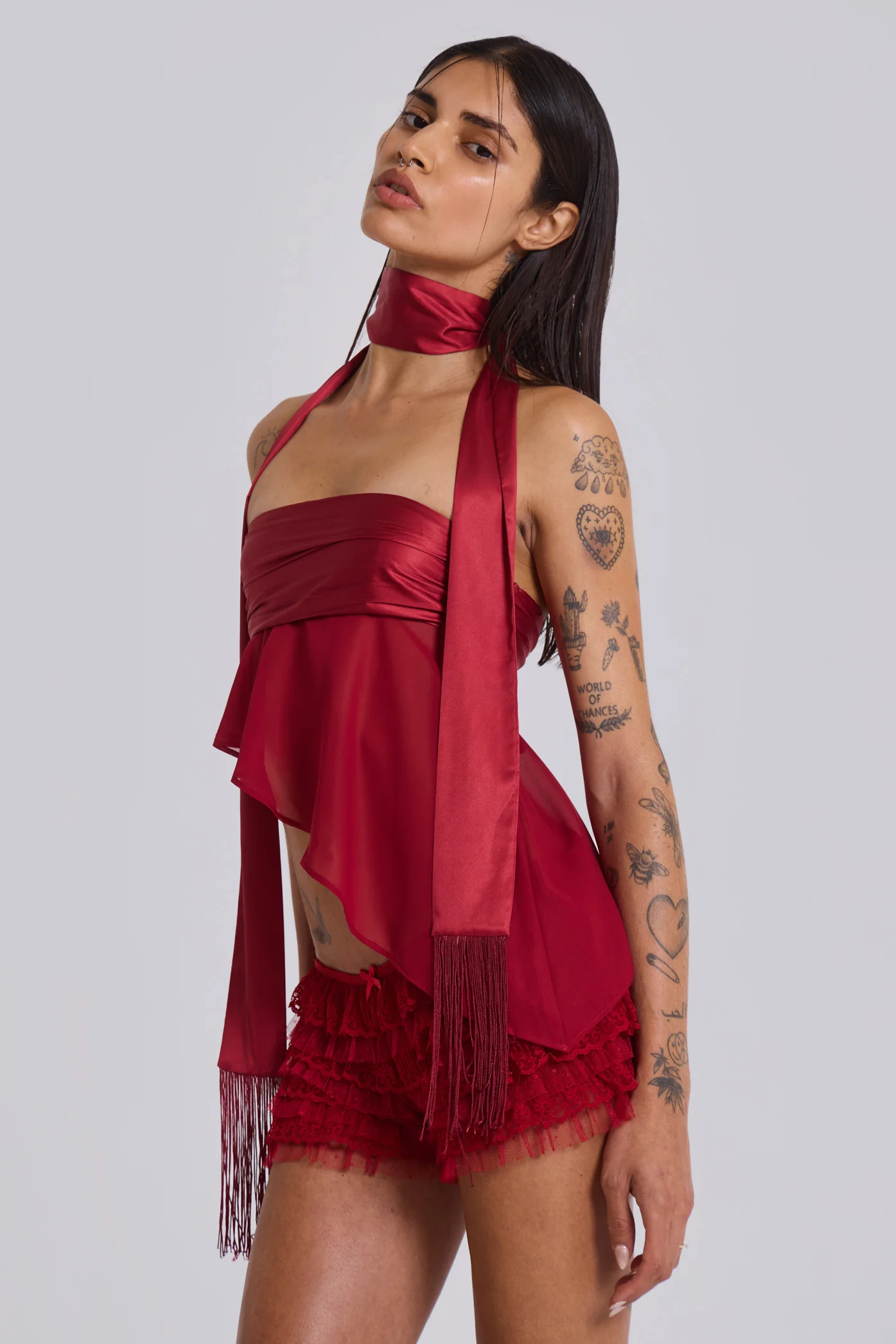 Regina Corset Top In Scarlet Red - Image 8