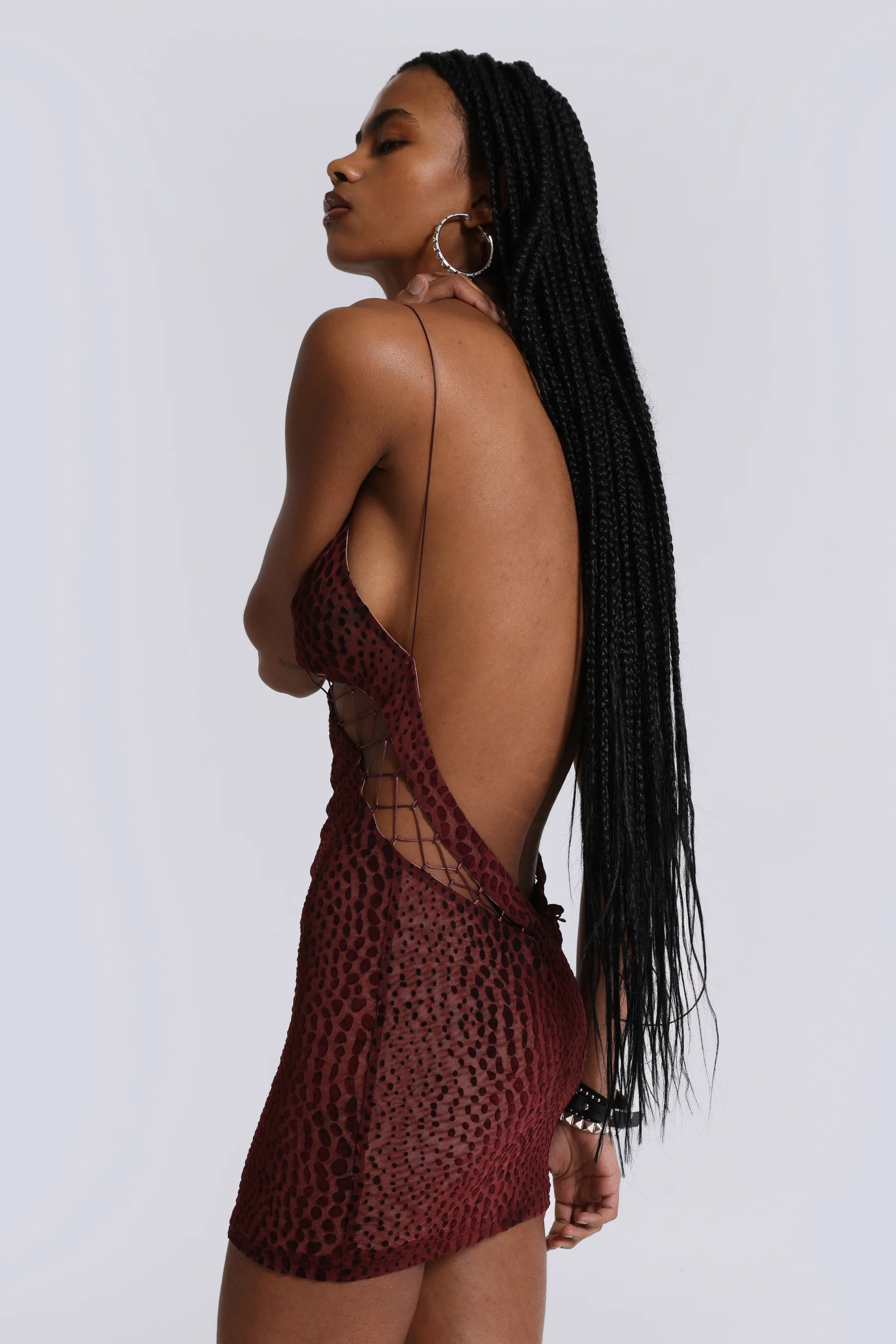 Rhyxa Lace Up Mini Dress - Image 2