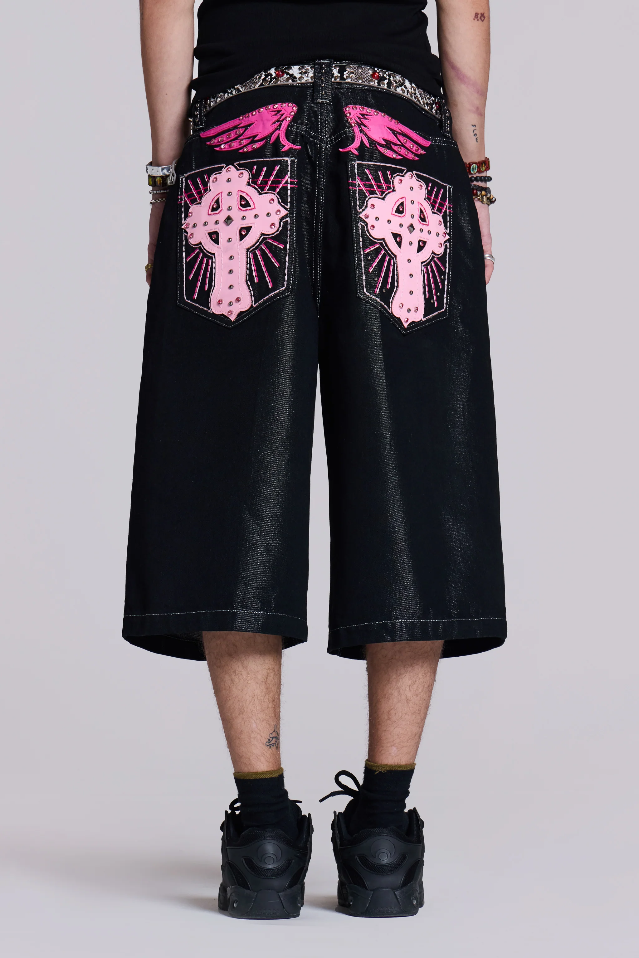 Pink Sapphire Cross Colossus Jorts