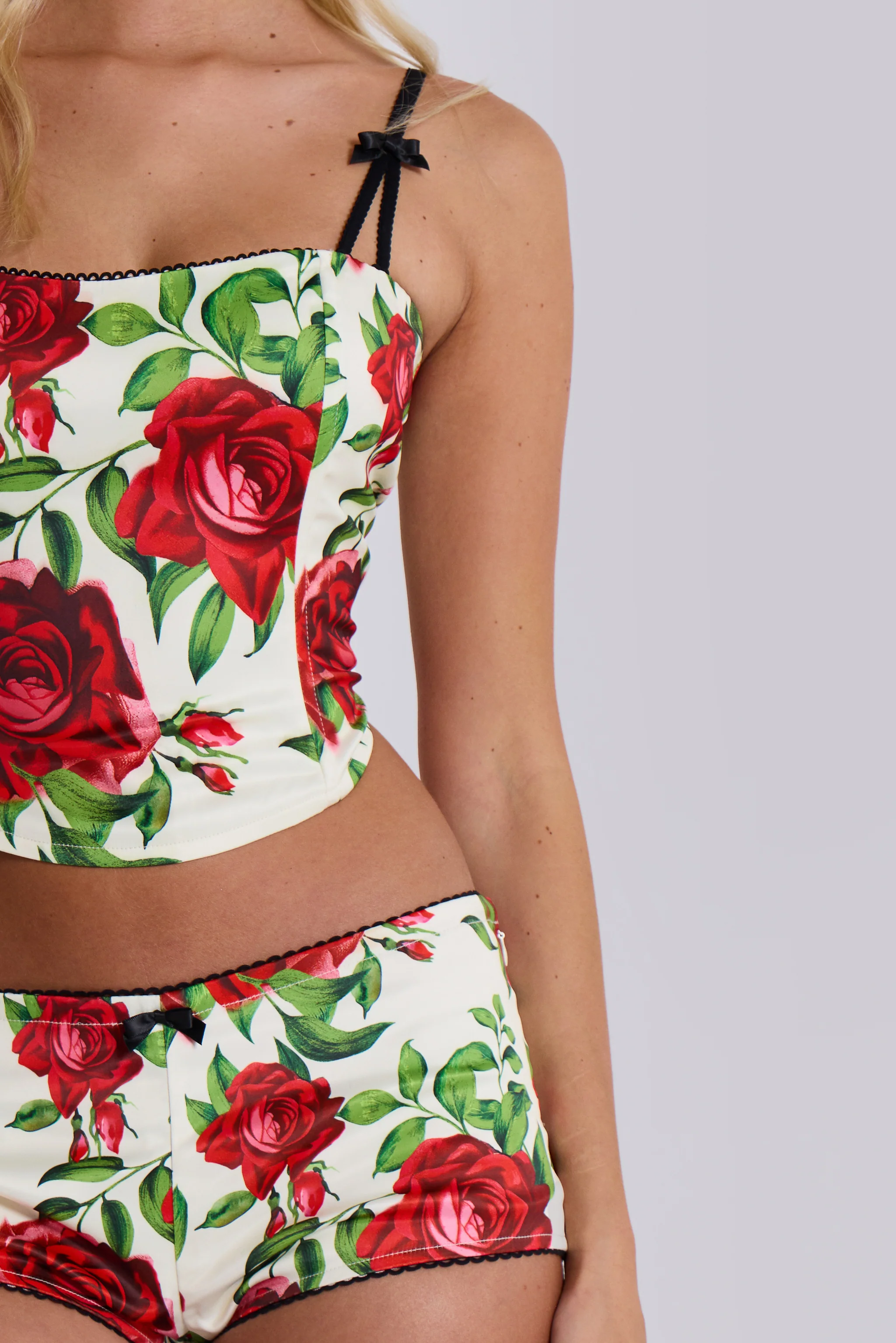 Scarlet Satin Corset Top - Image 2