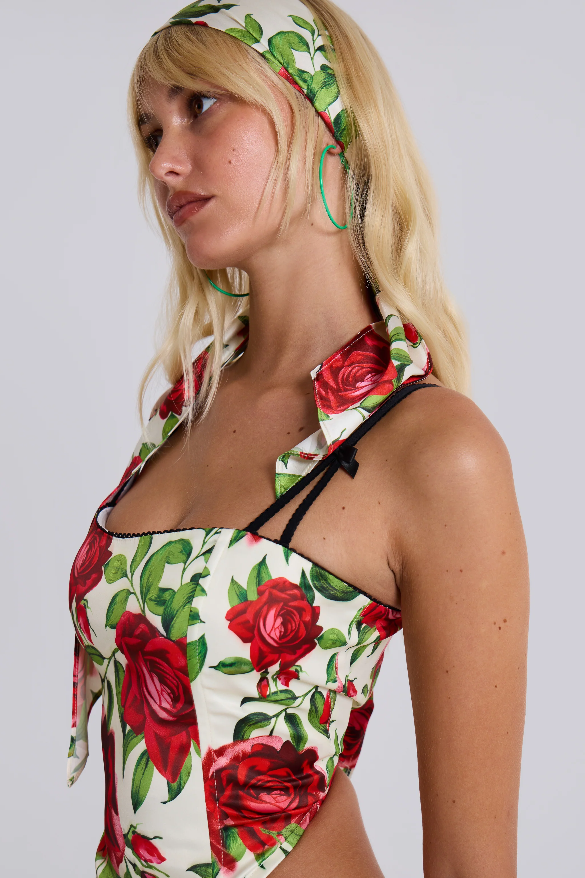 Scarlet Satin Corset Top - Image 7