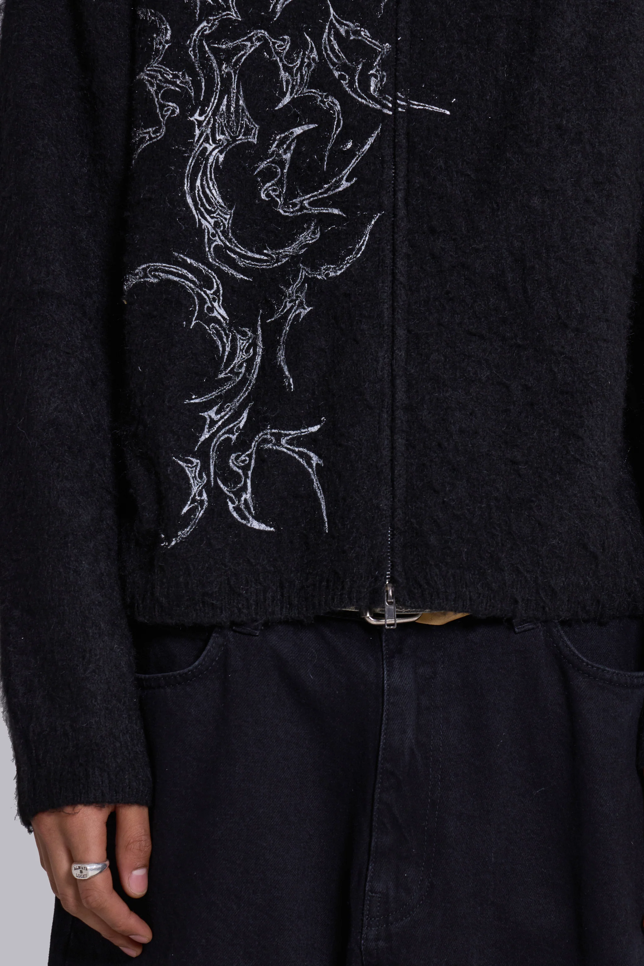 Scratch Mohair Zip-Up Hoodie - Image 7
