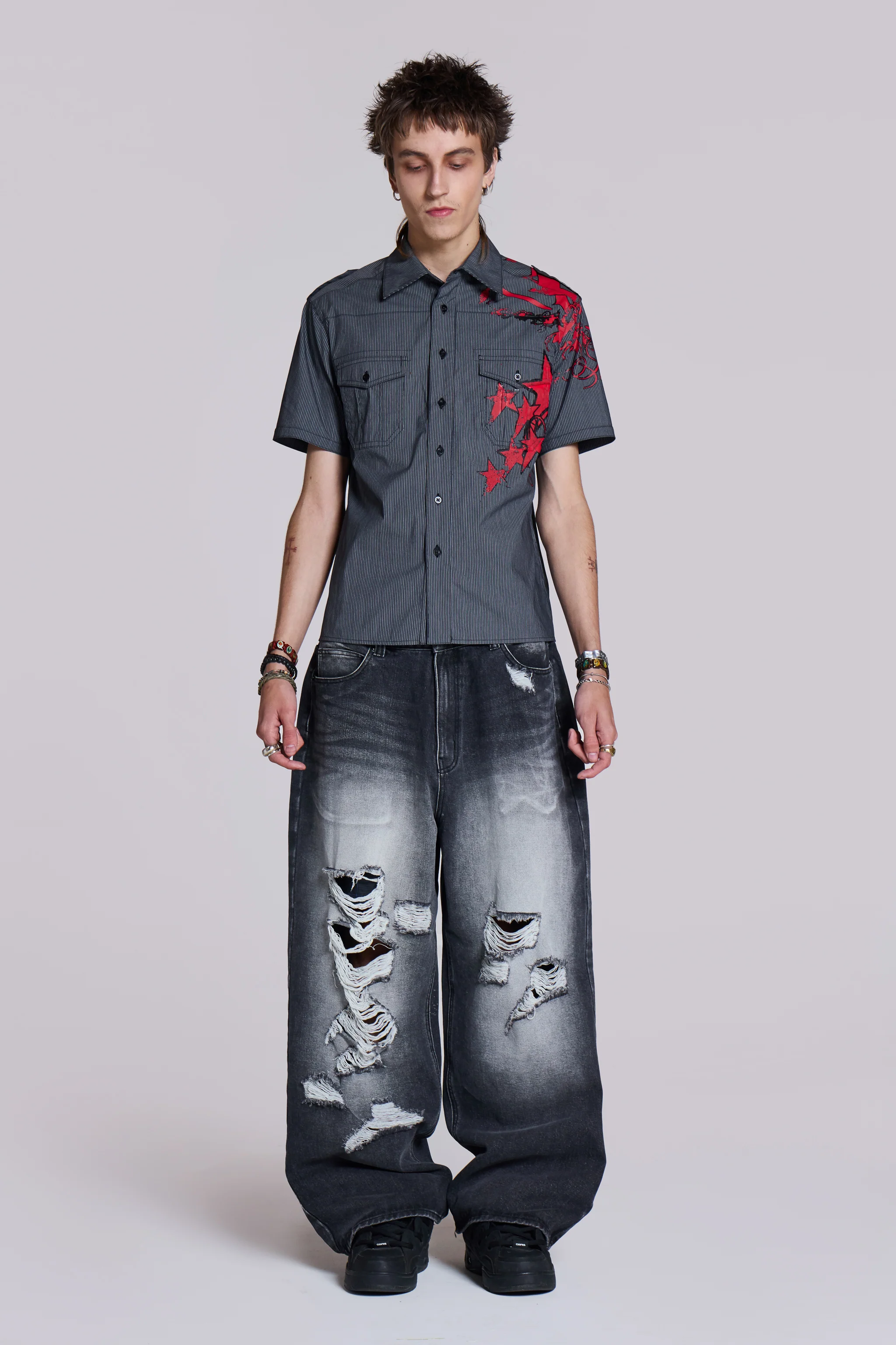 Script Pinstripe Shirt - Image 9