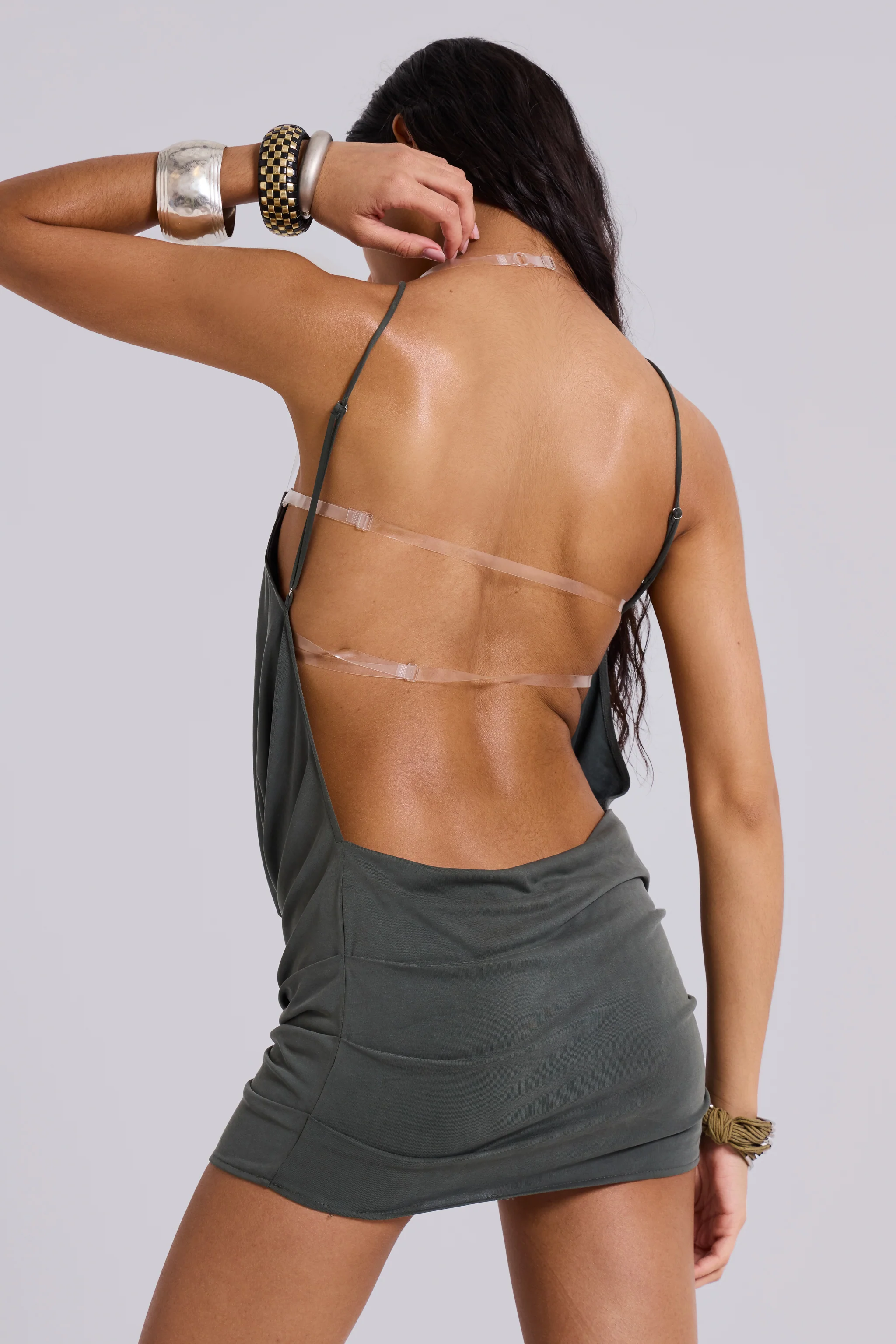 Selma Backless Draped Mini Dress - Image 6