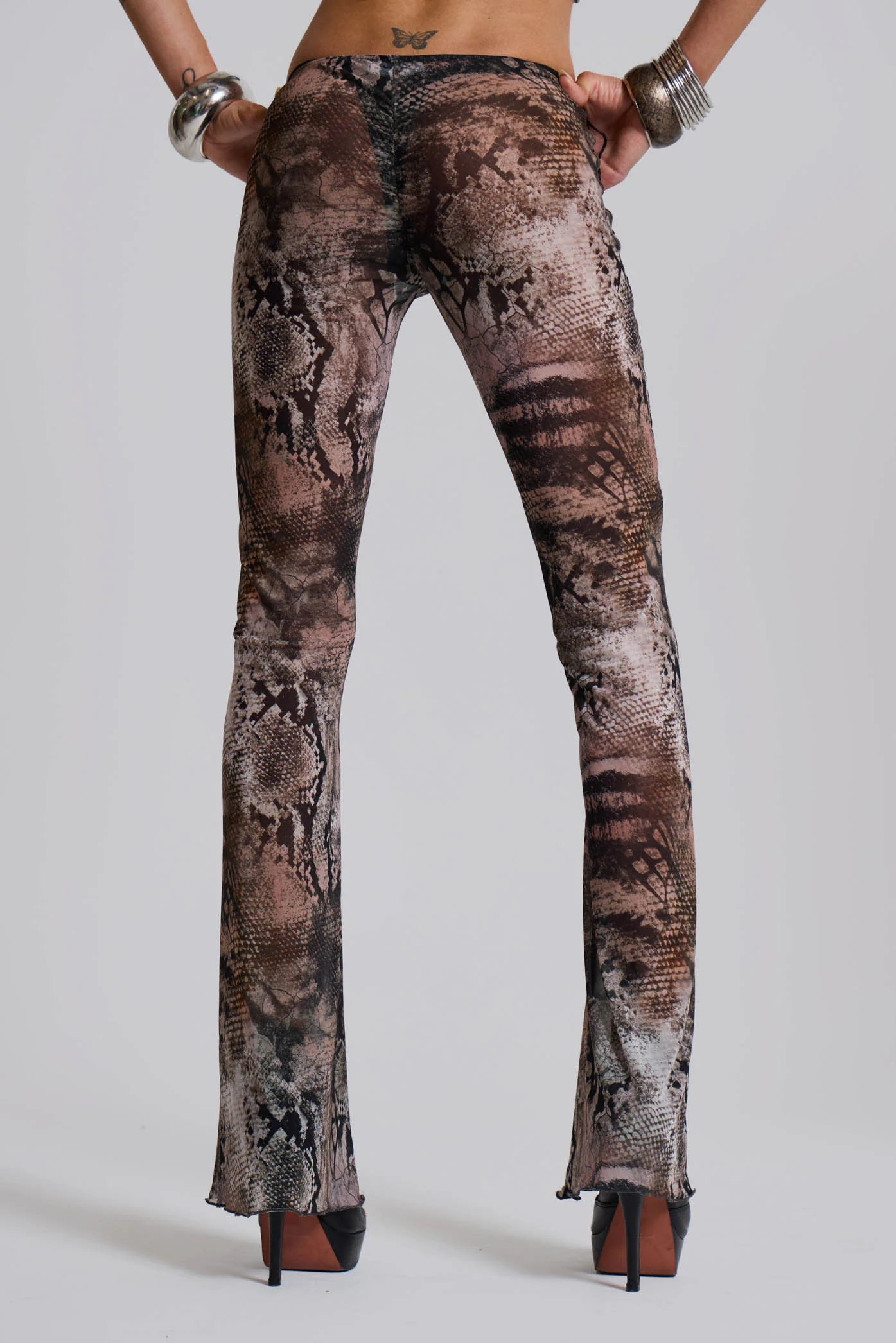 Snake Laced Mesh Trousers - Image 2
