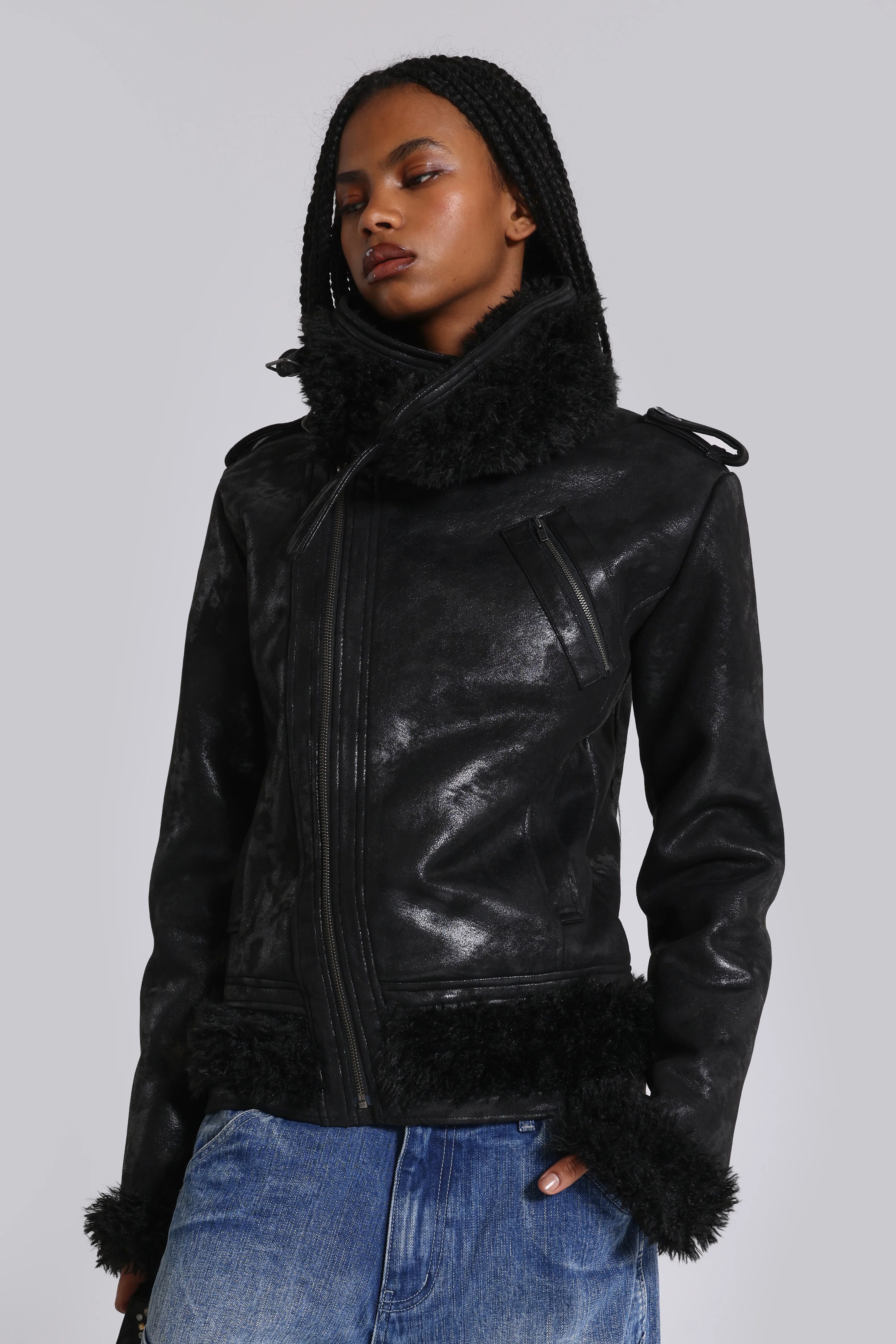 Spectre Shearling Jacket - Image 2