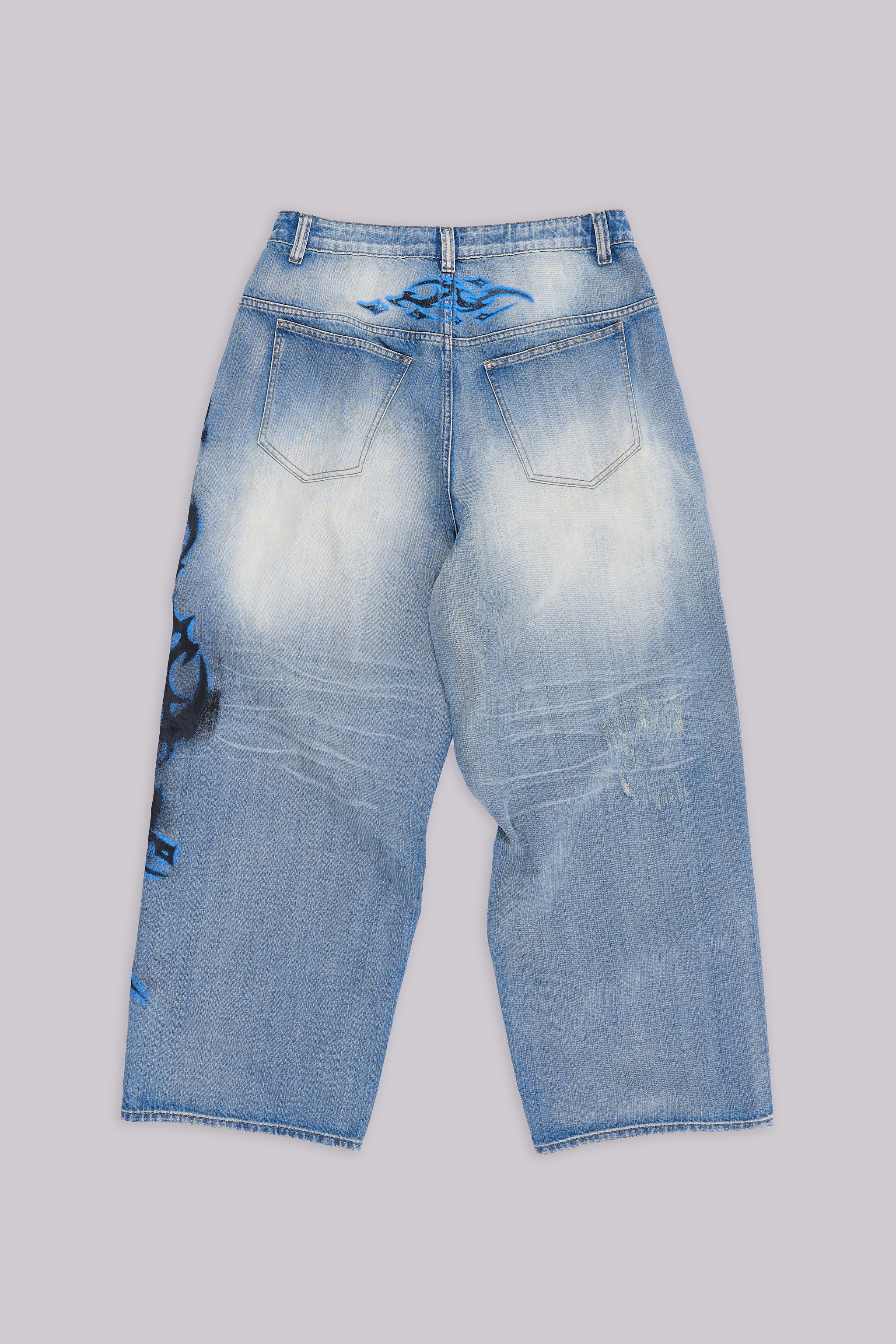Light Wash Spike Airbrush XL Colossus Jeans - Image 10
