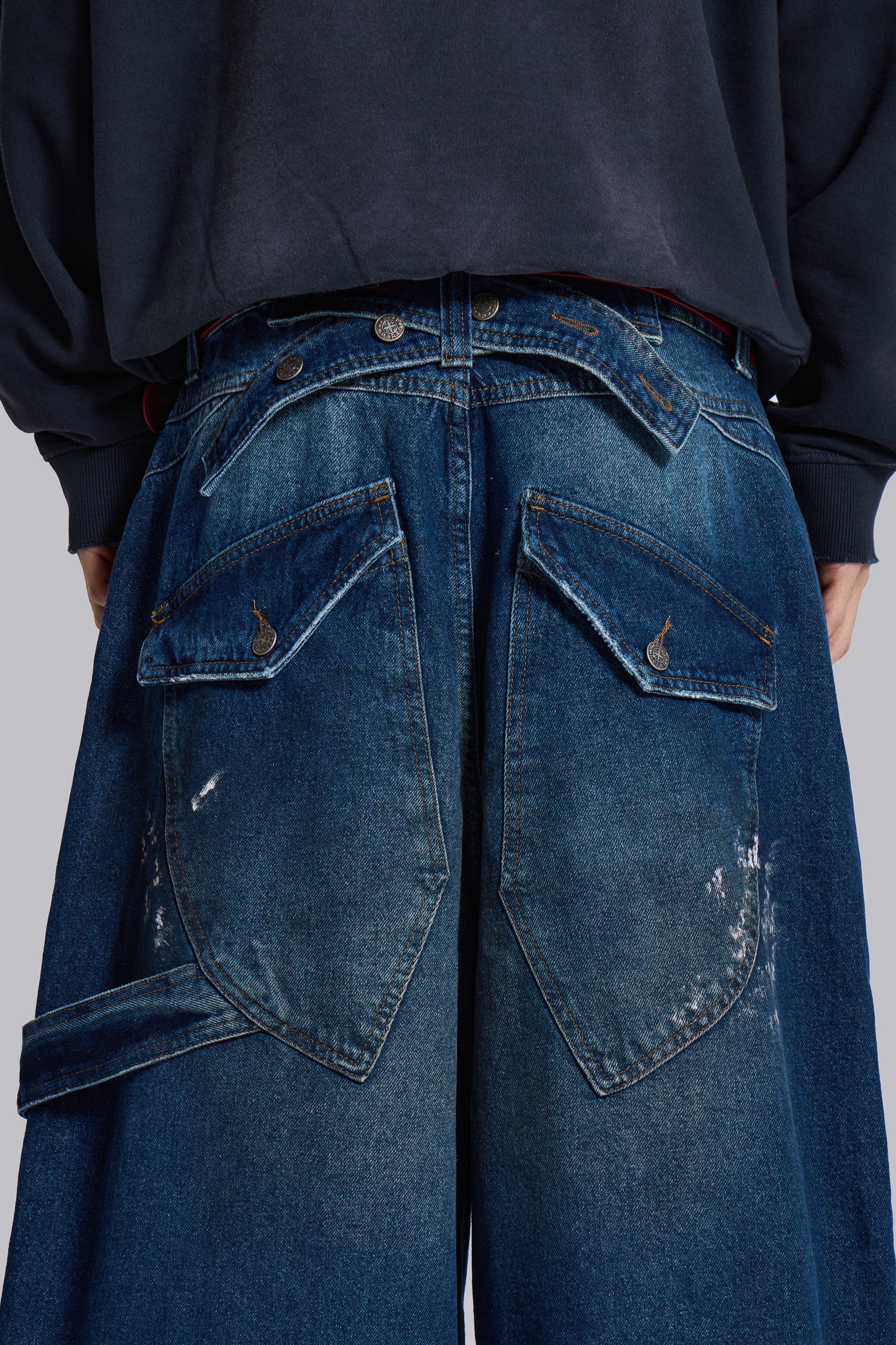 Splatter Cinch Carpenter Jeans - Image 5