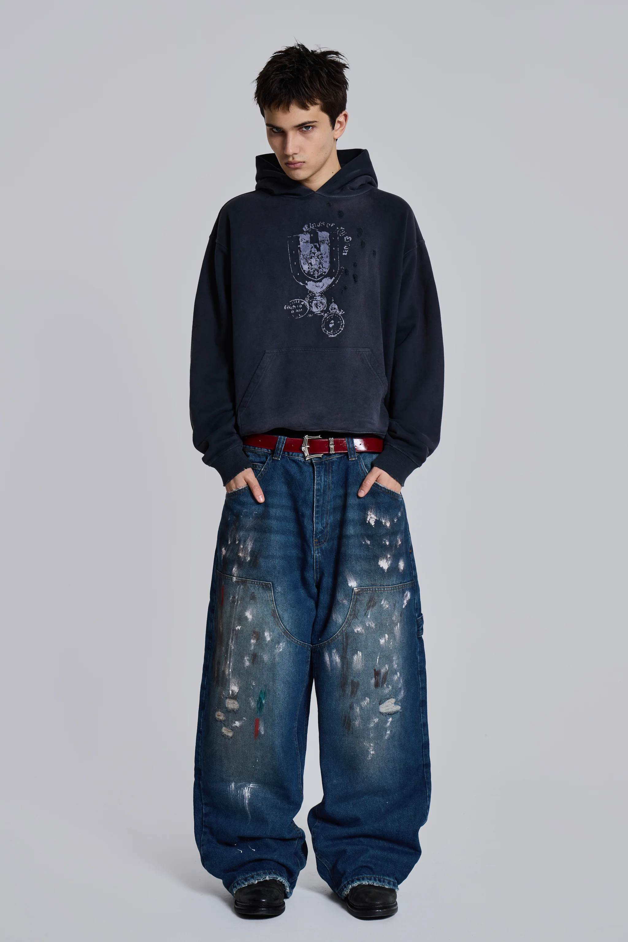 Splatter Cinch Carpenter Jeans - Image 9