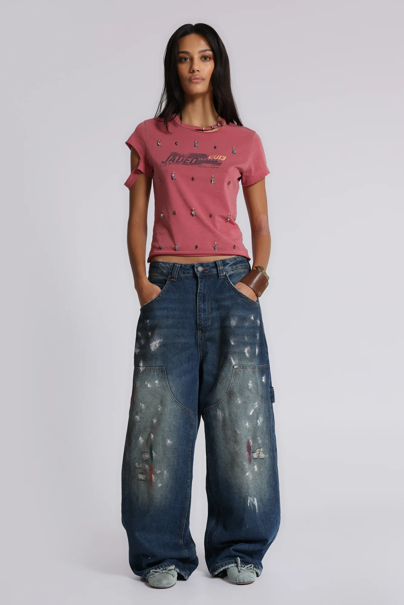 Splatter Cinch Carpenter Jeans - Image 10