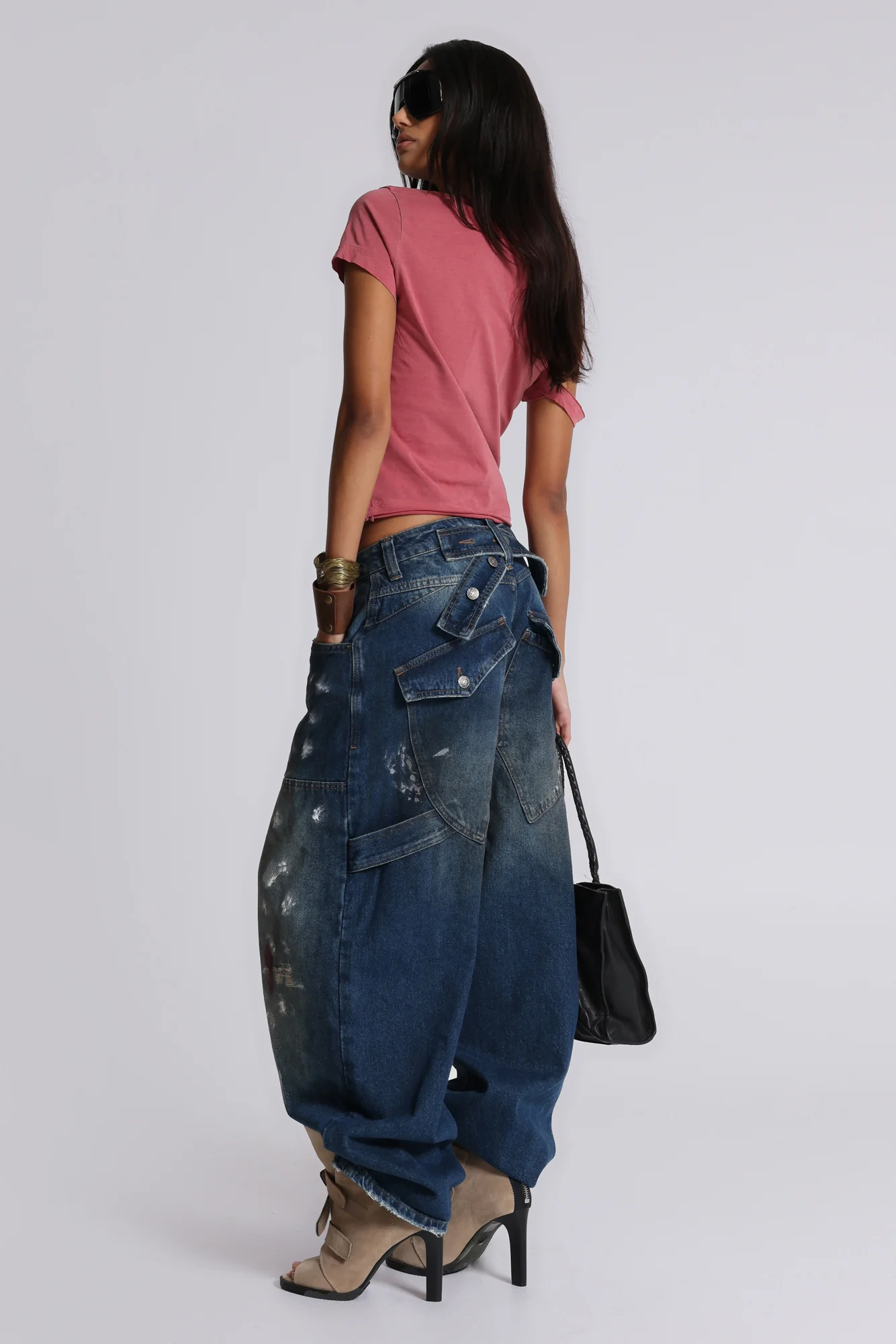 Splatter Cinch Carpenter Jeans - Image 7