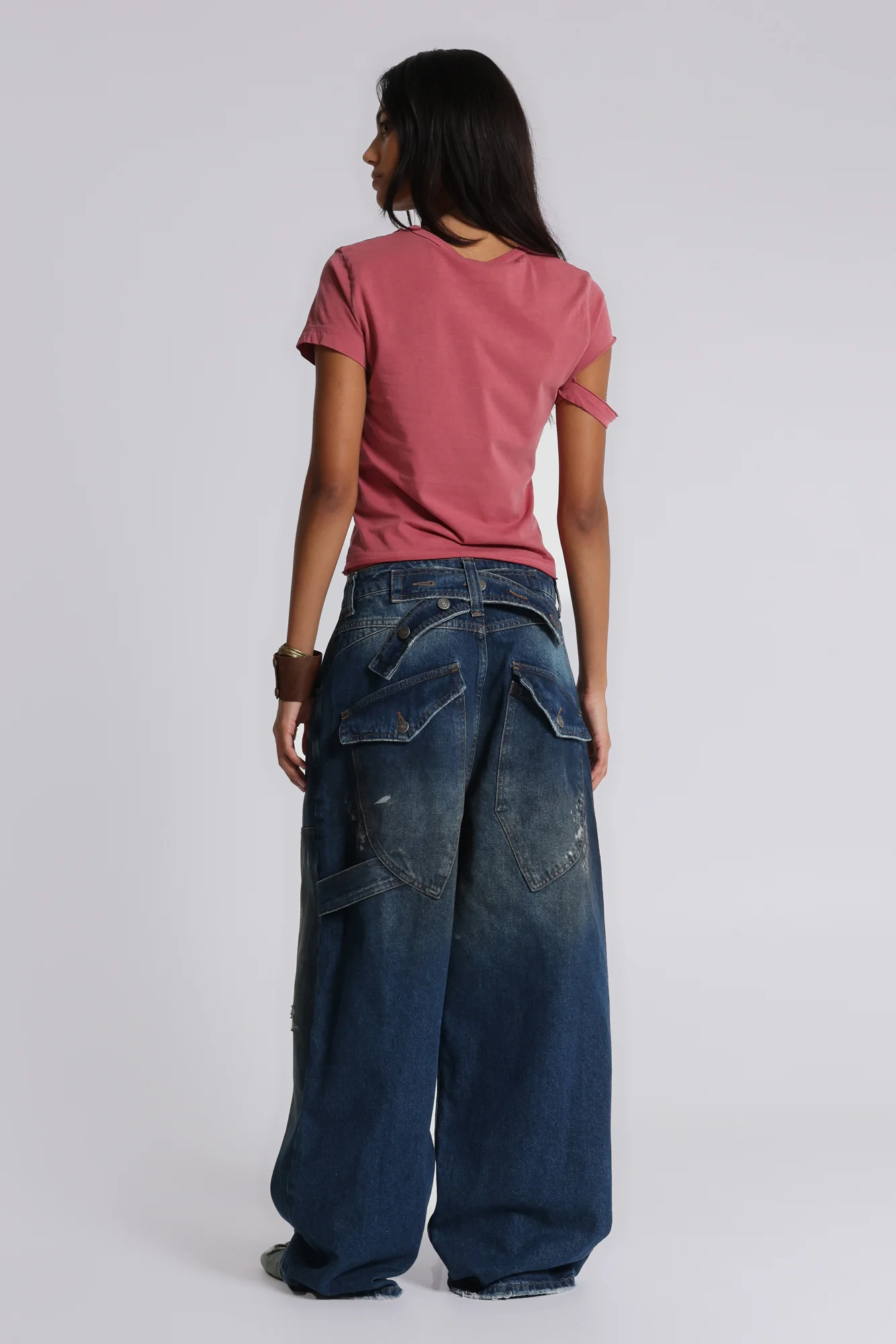 Splatter Cinch Carpenter Jeans - Image 8