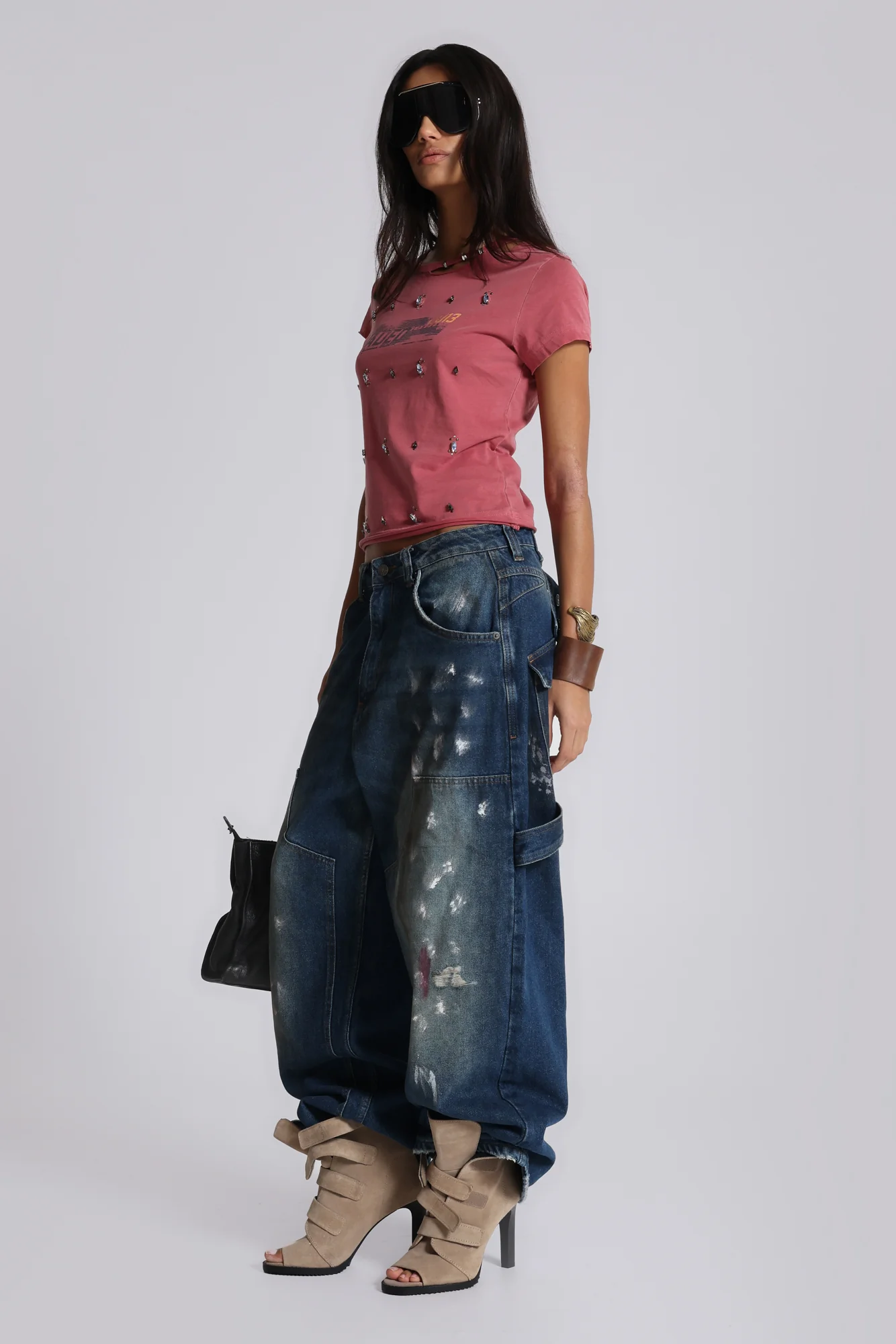 Splatter Cinch Carpenter Jeans - Image 9