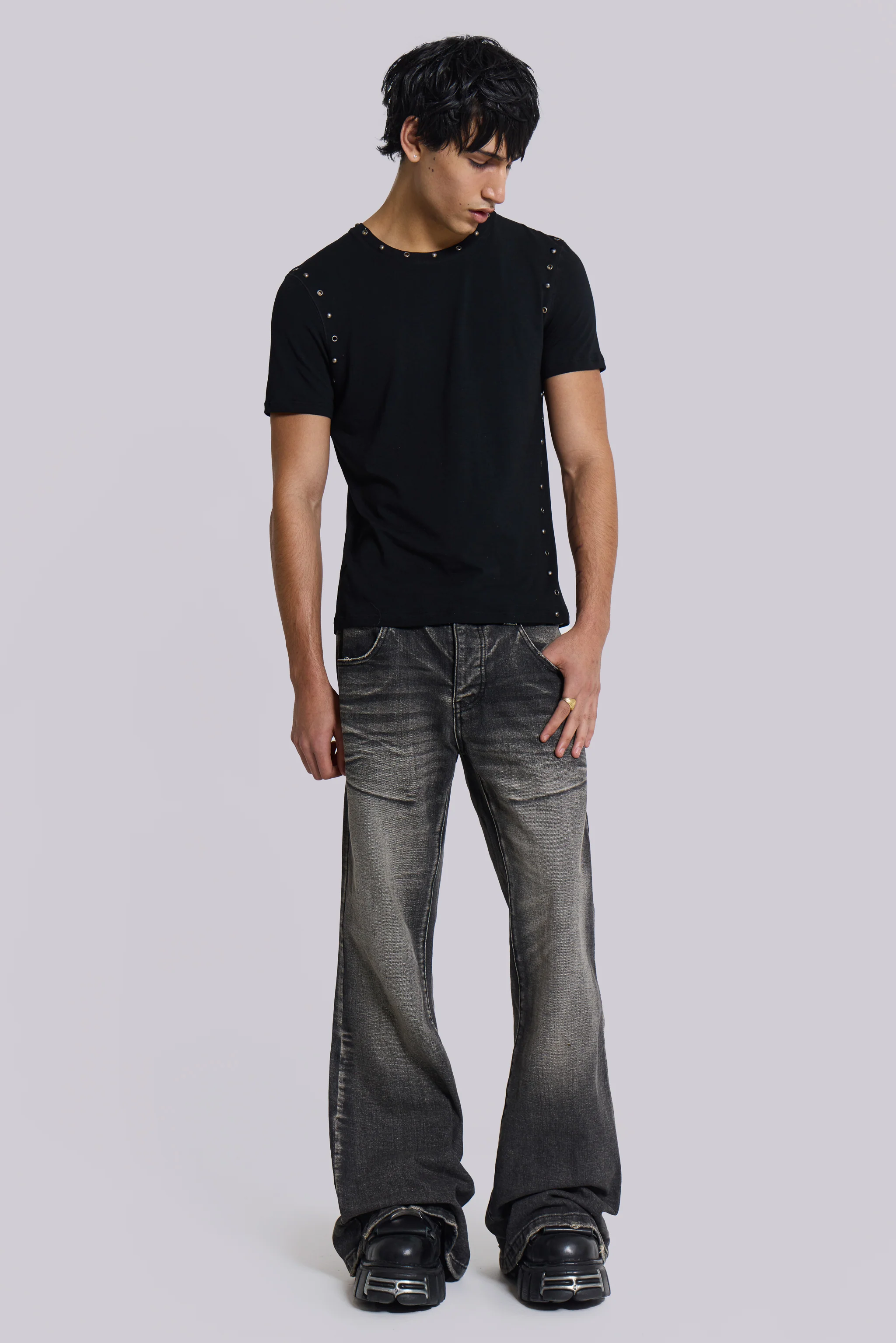 Studded Black Mist T-Shirt - Image 6
