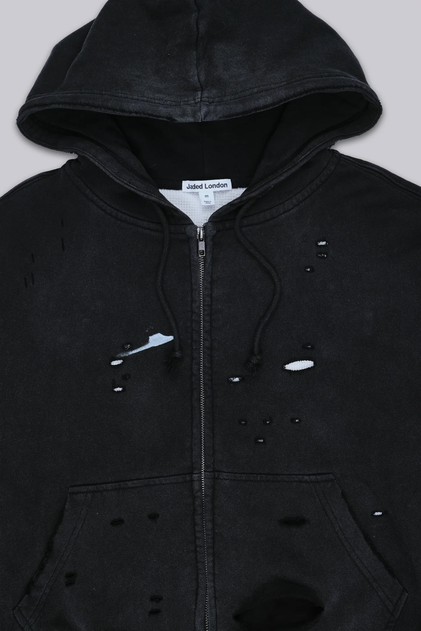 Sun Faded Waffle Lined Zip Hoodie - Image 17
