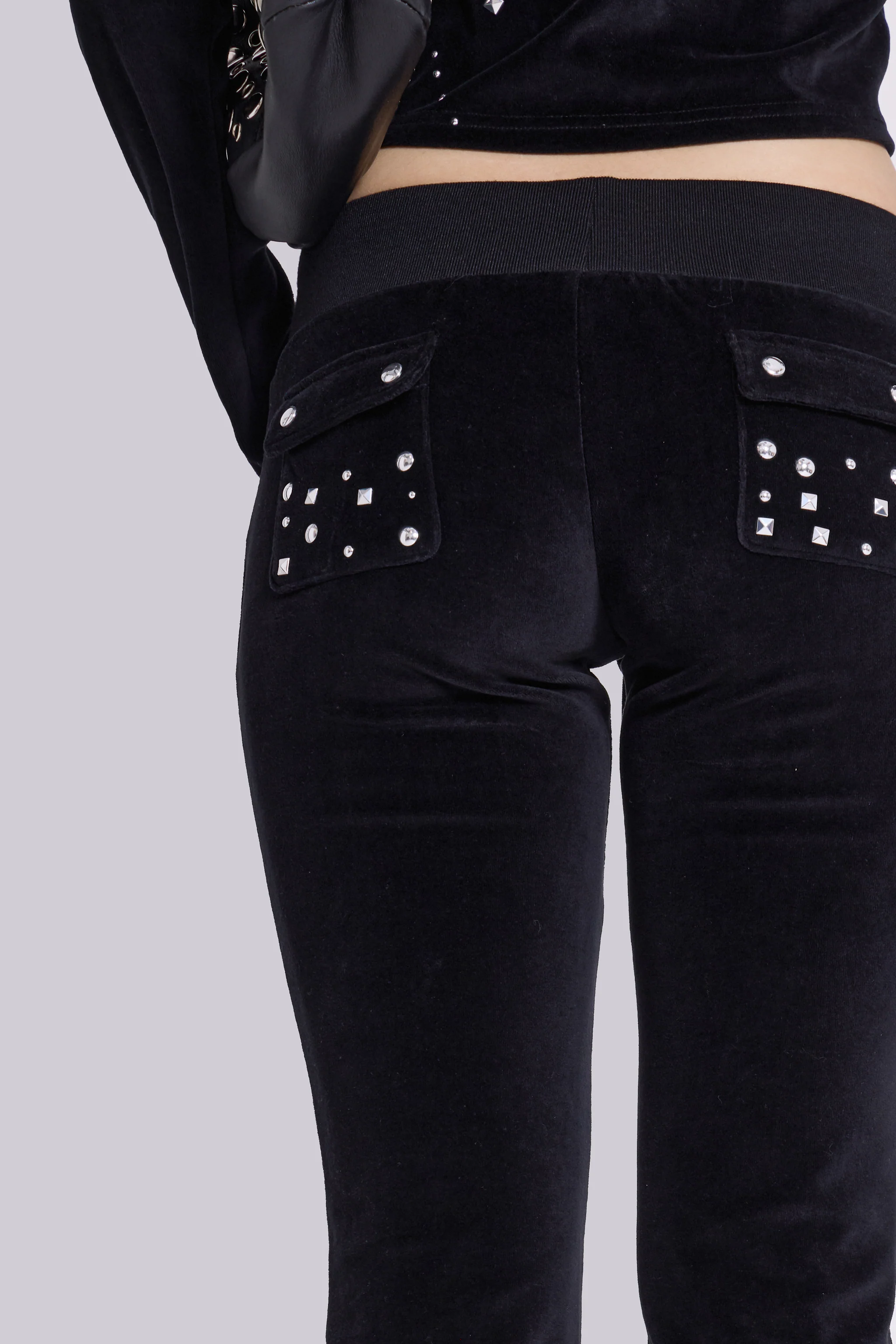 Superset Studded Velour Bootcut Trousers - Image 5