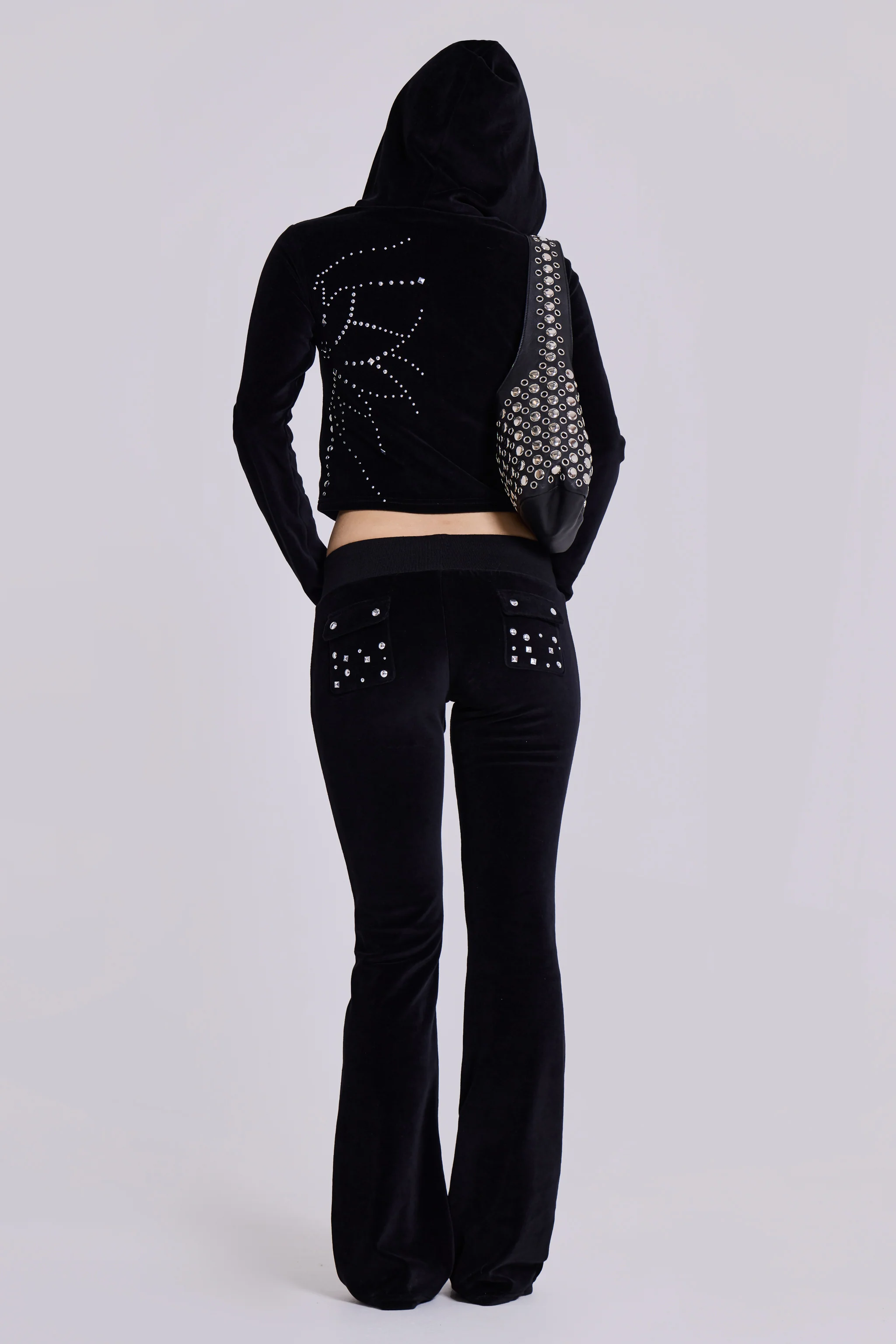 Superset Studded Velour Fitted Hoodie - Image 13