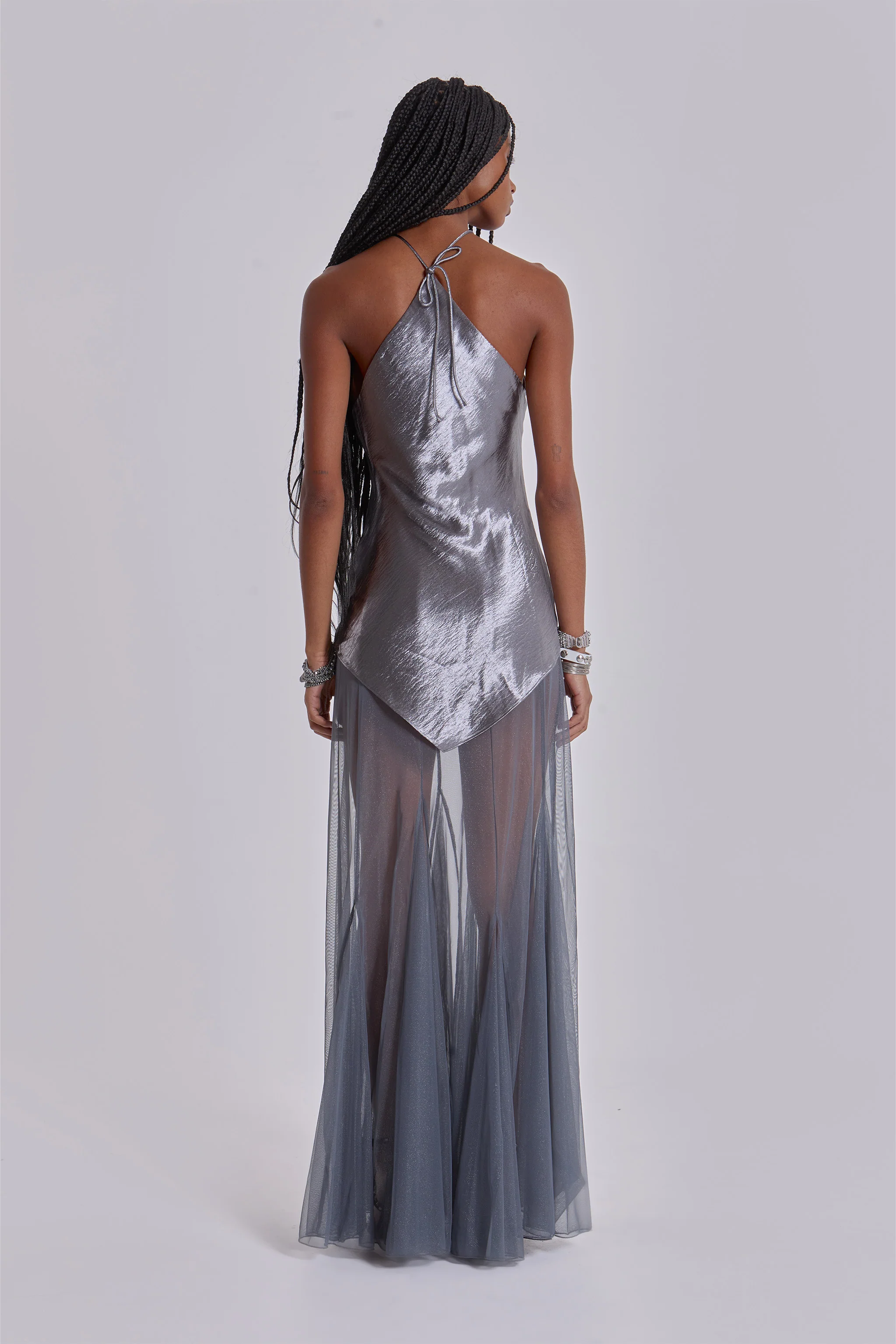 Talassa Maxi Dress with Real Feather - Image 3