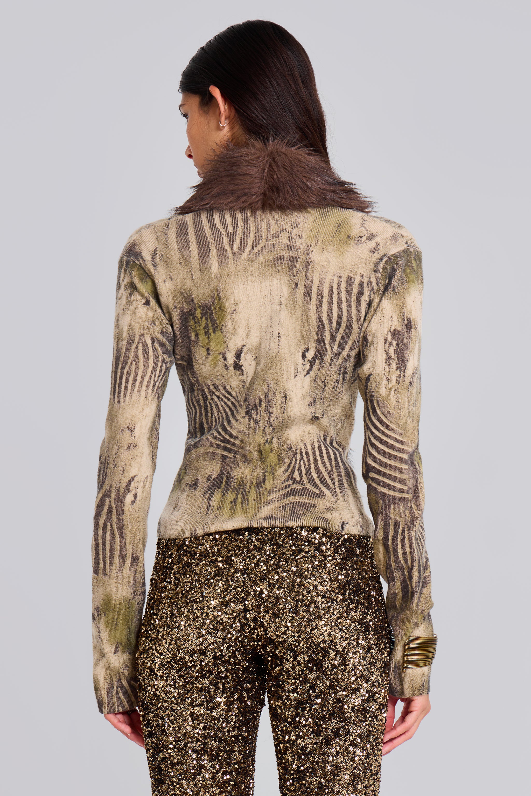 Tana Fur Trim Cardigan - Image 3