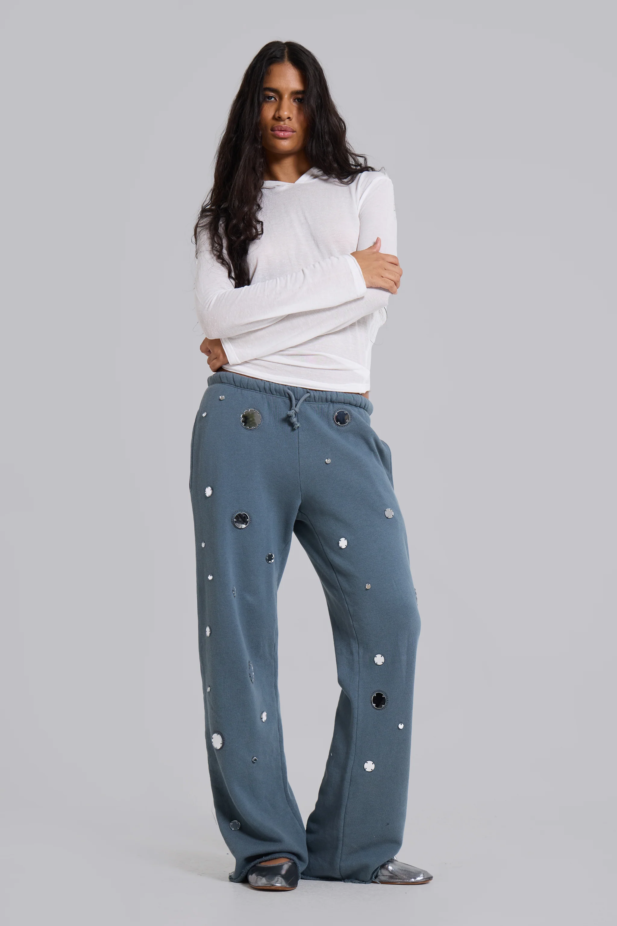 Tarra Embellished Slouchy Bootcut Jogger - Image 3