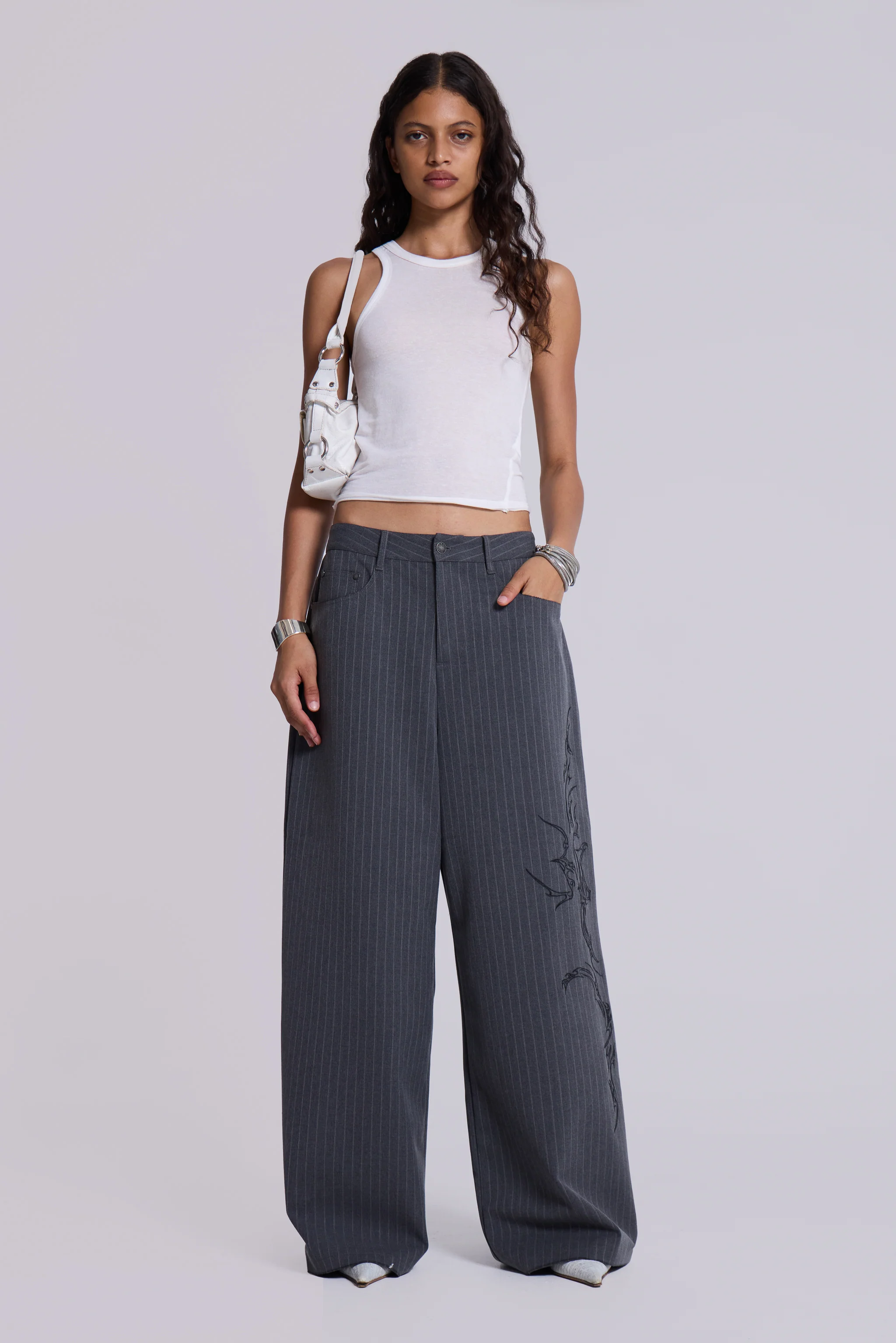 Tattoo Pinstripe Goliath Suit Pants - Image 7