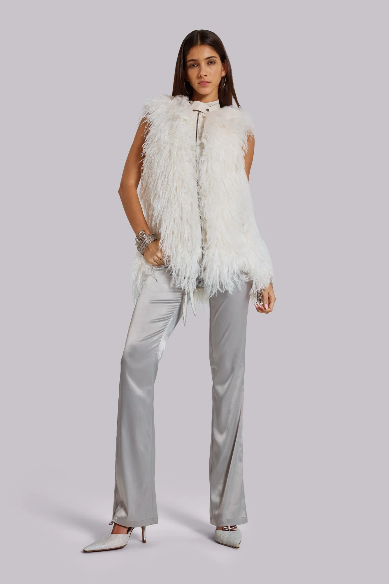Tilia Faux Mongolian Fur Gilet - Image 4