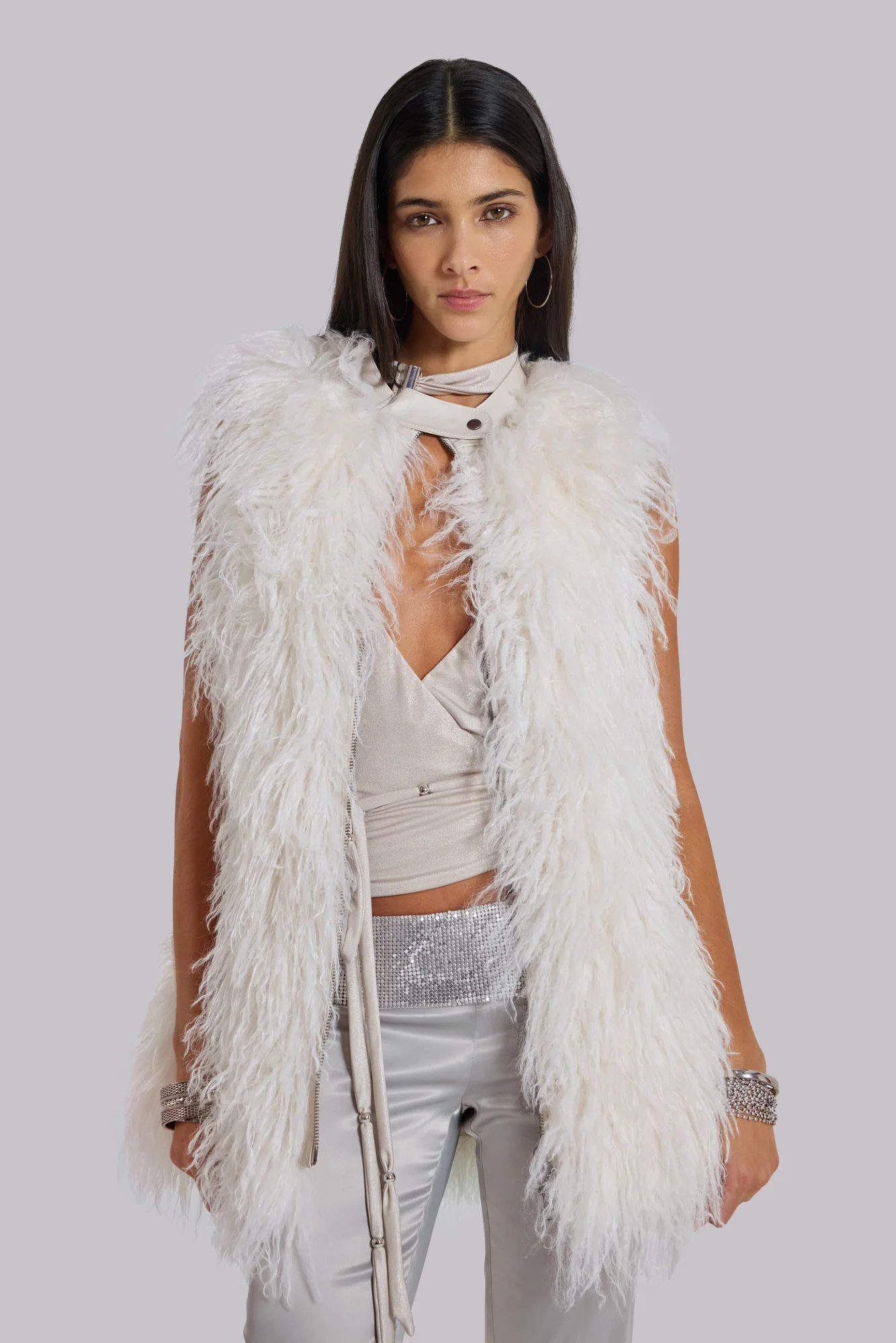 Tilia Faux Mongolian Fur Gilet - Image 6
