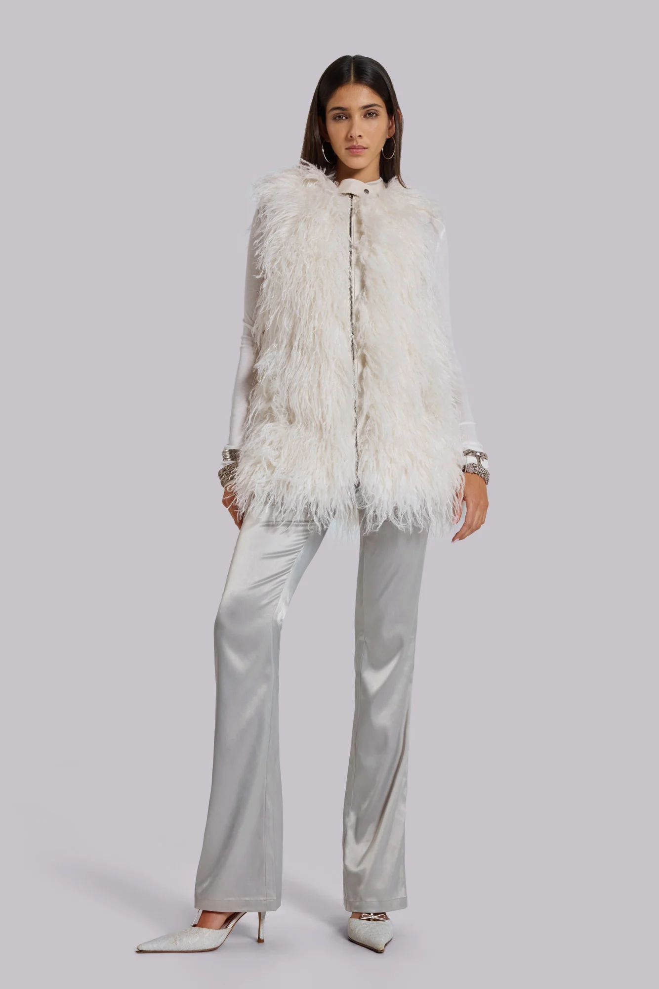 Tilia Faux Mongolian Fur Gilet - Image 8