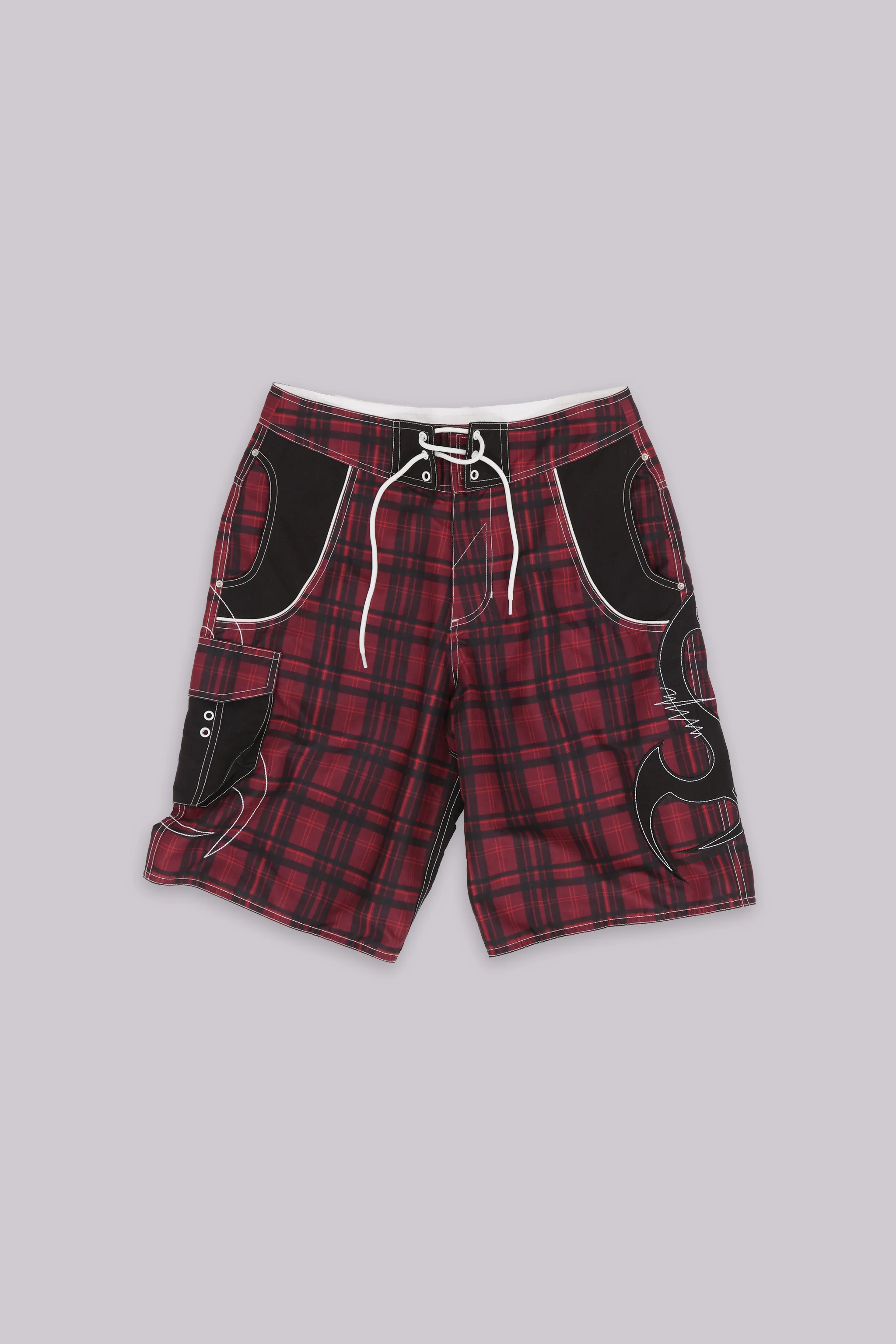 Tribal Check Board Shorts - Image 2