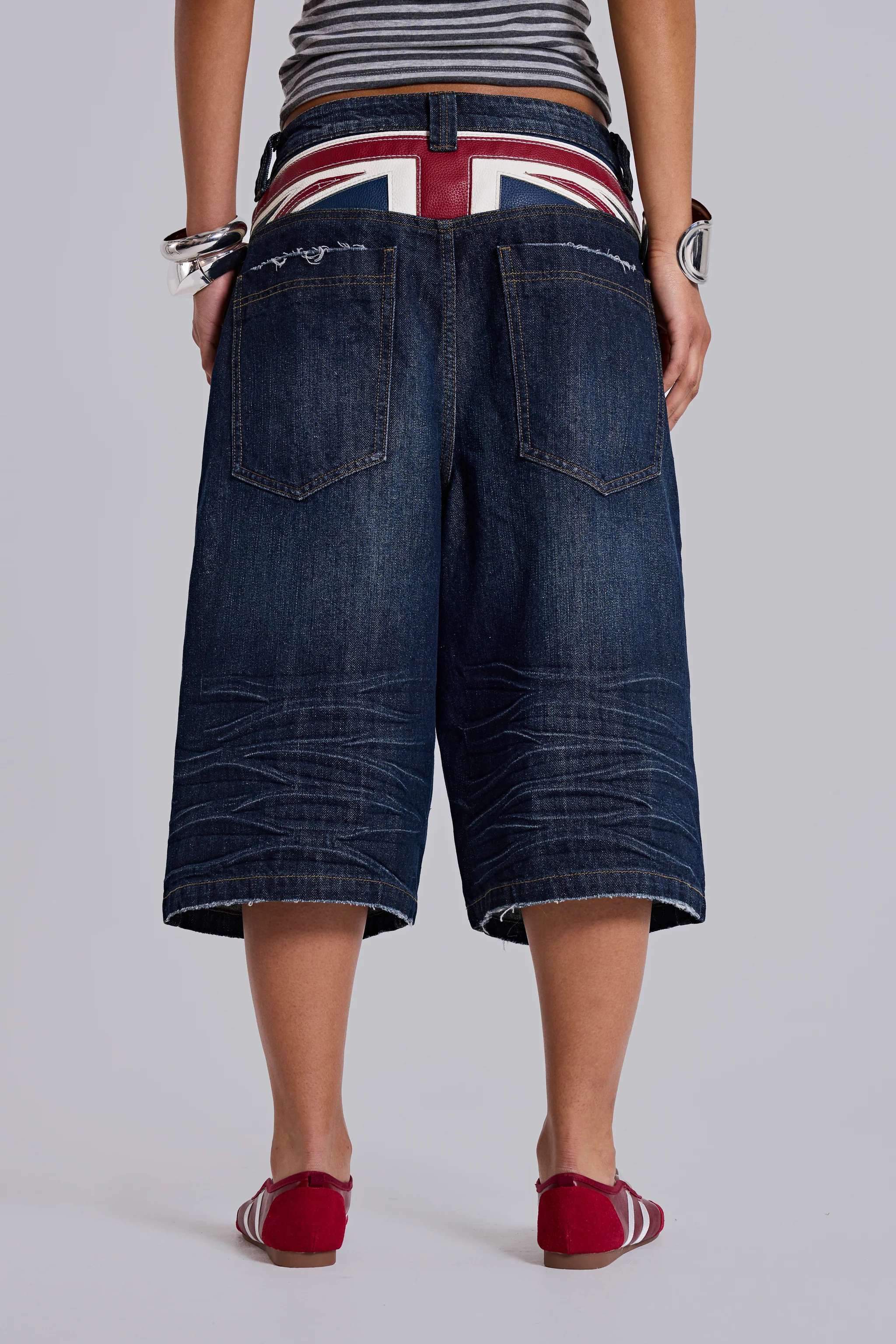 Union Jack Indigo Colossus Jorts - Image 3