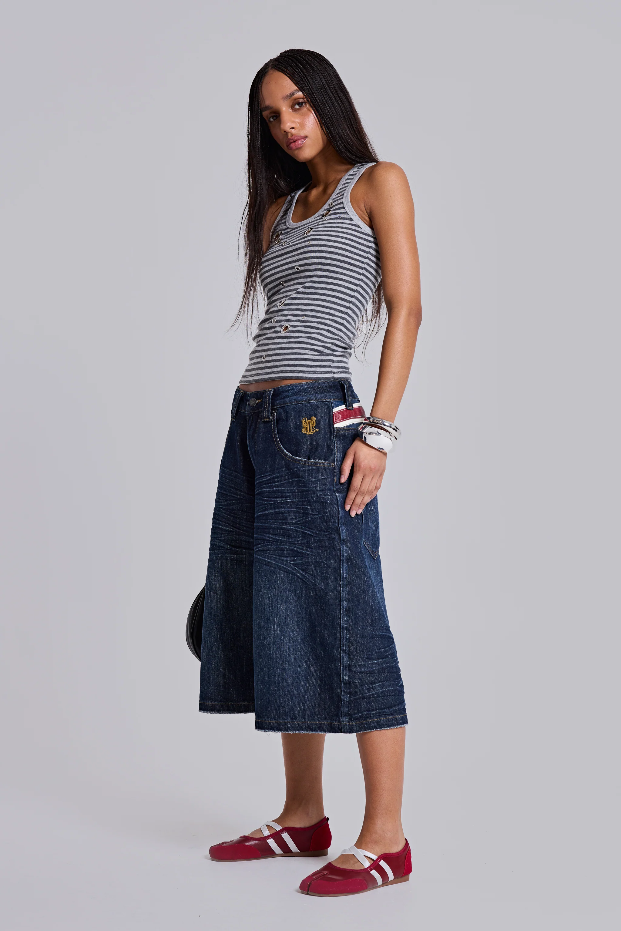 Union Jack Indigo Colossus Jorts - Image 4