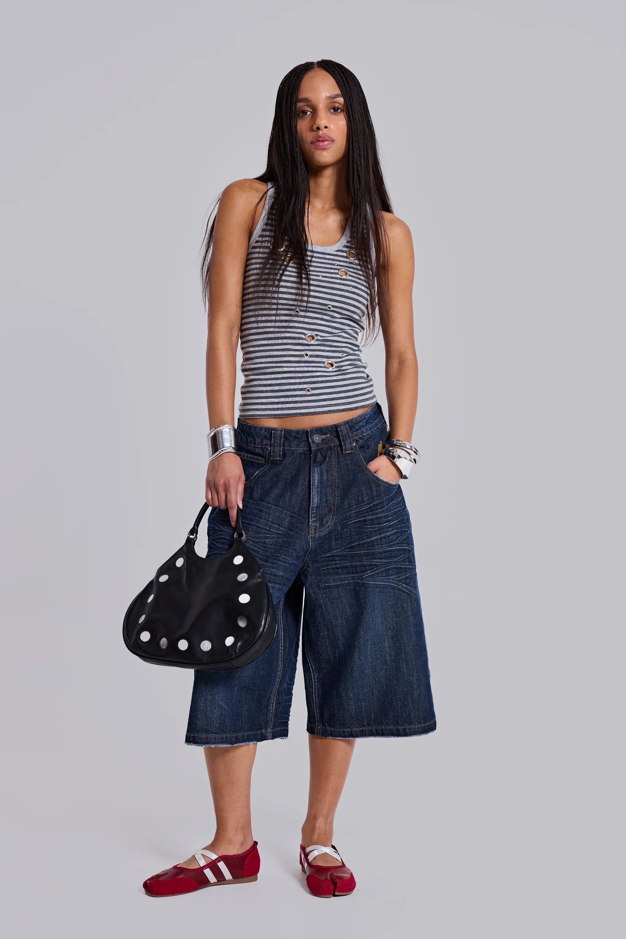 Union Jack Indigo Colossus Jorts - Image 6